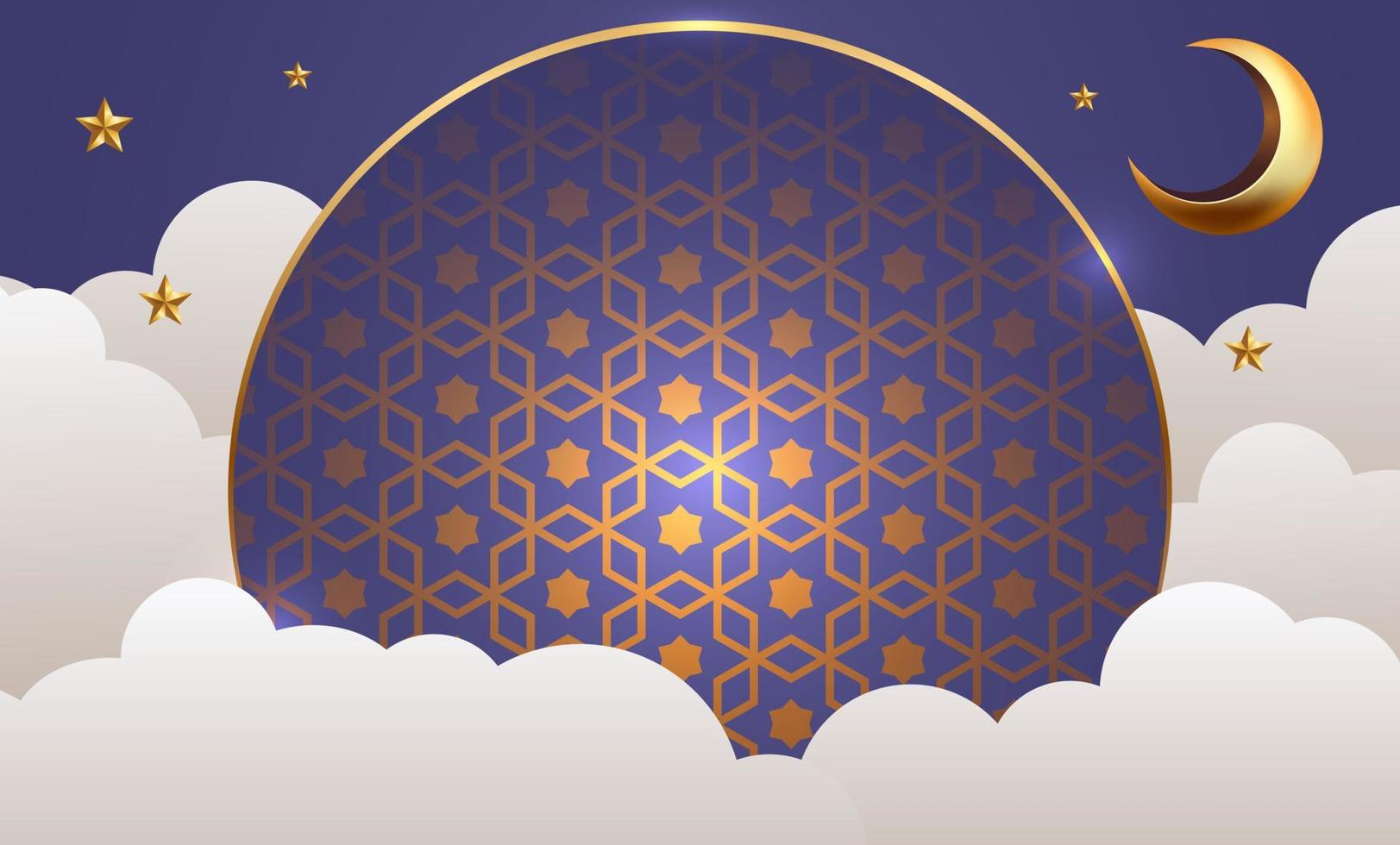 Ilustración de diseño de fondo de banner de ramadan kareem vector