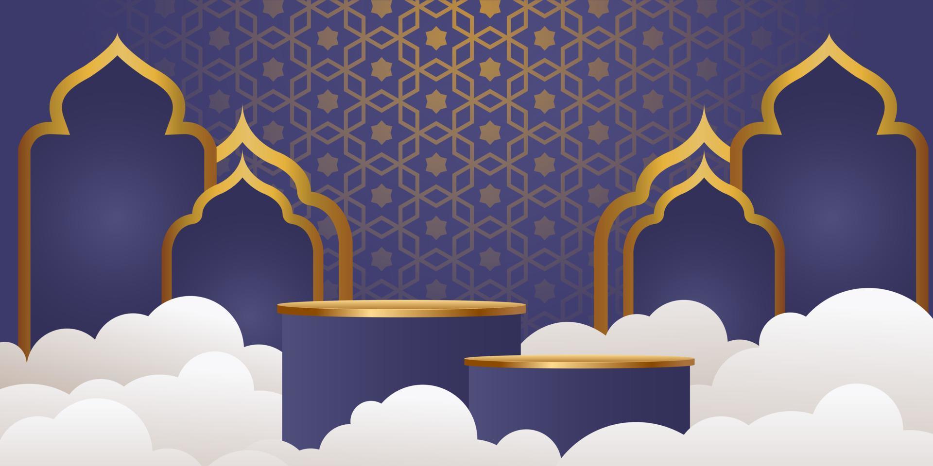 ramadan kareem banner background design illustration vector