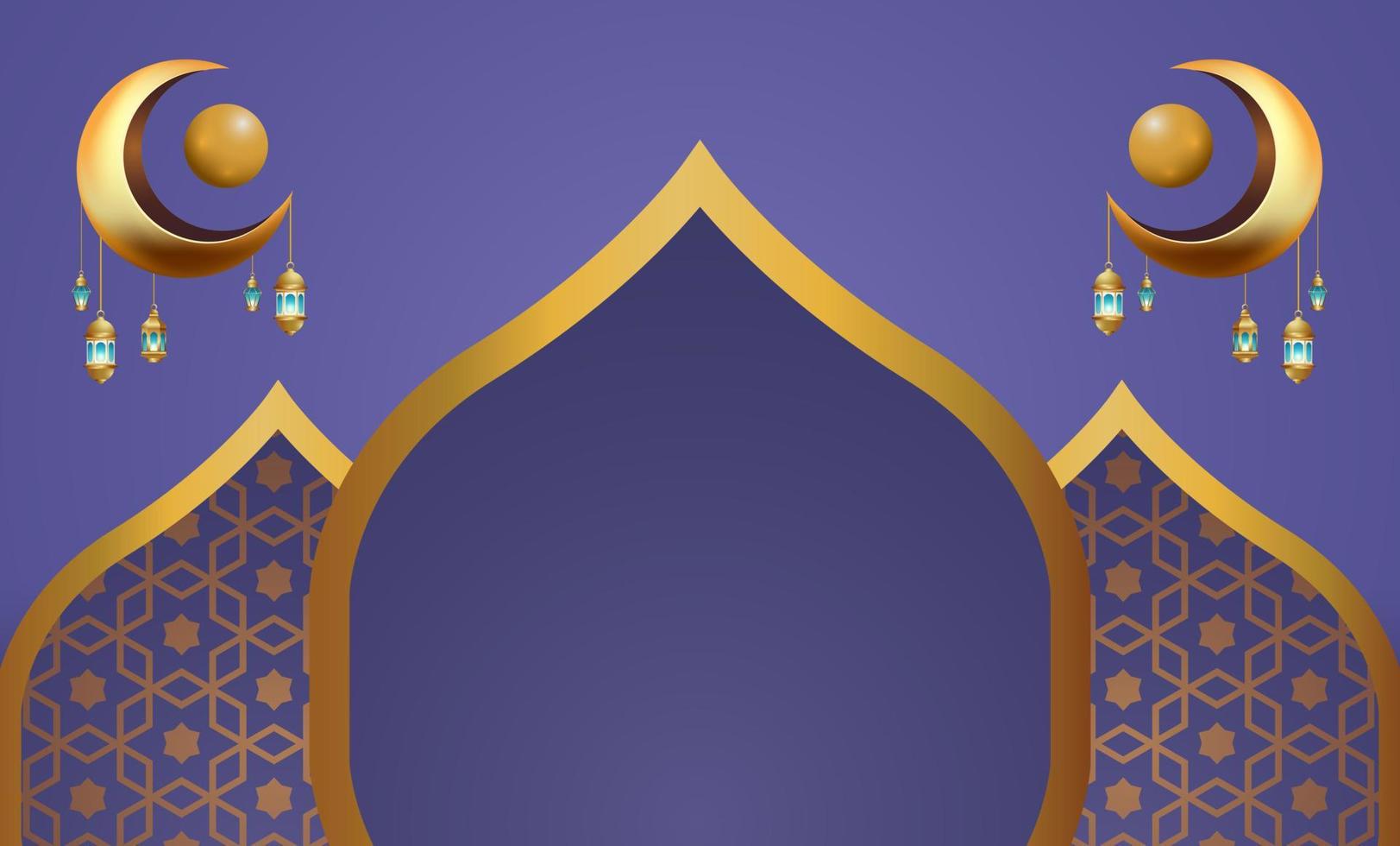 Ilustración de diseño de fondo de banner de ramadan kareem vector