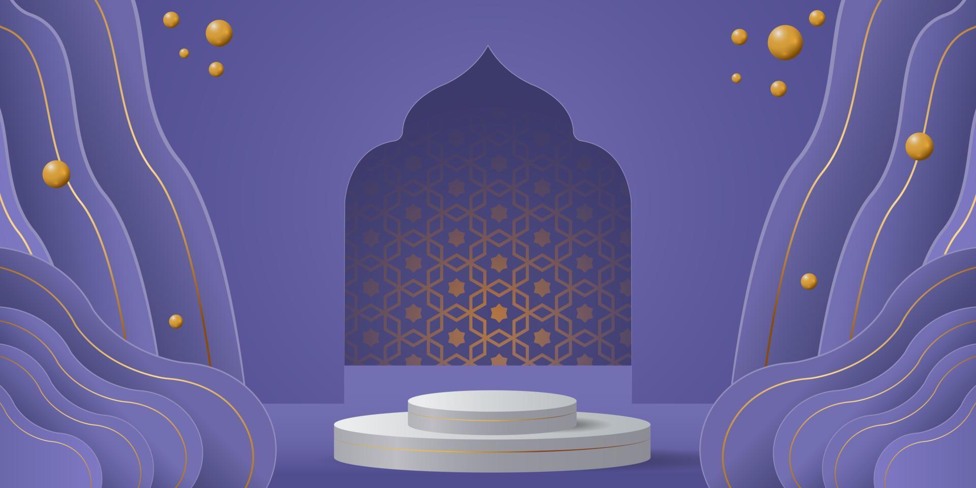 ramadan kareem banner background design illustration vector