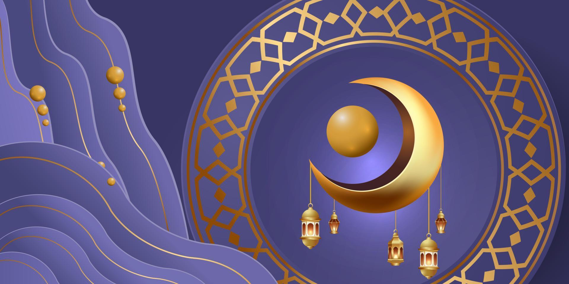 ramadan kareem banner background design illustration vector