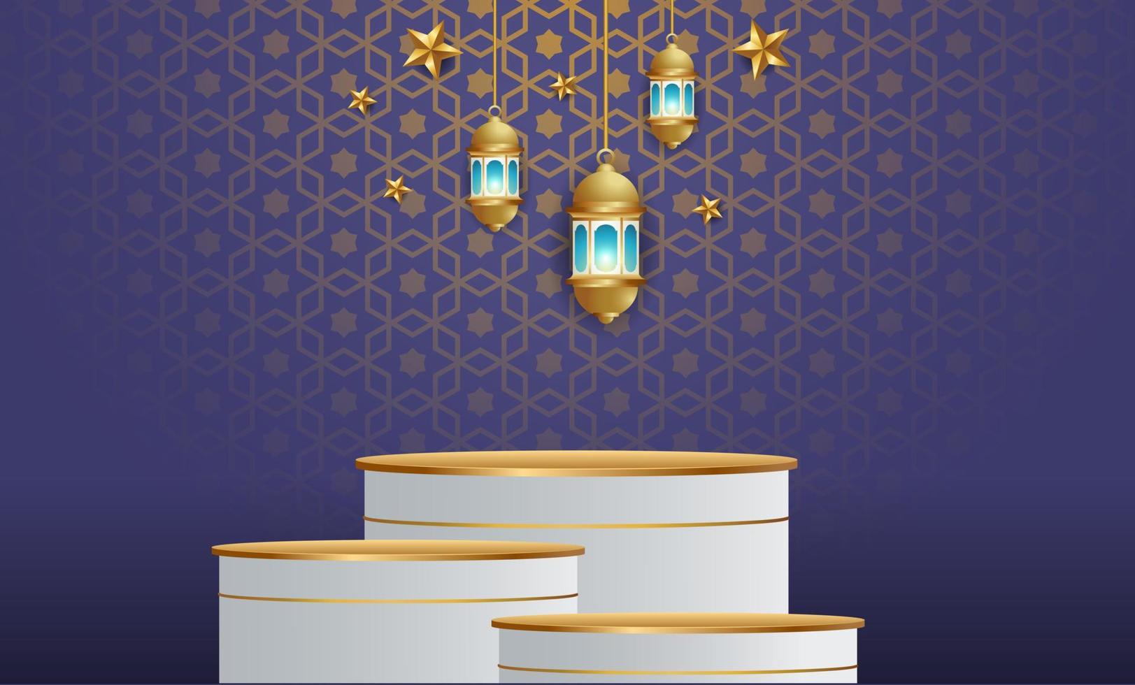 Ilustración de diseño de fondo de banner de ramadan kareem vector