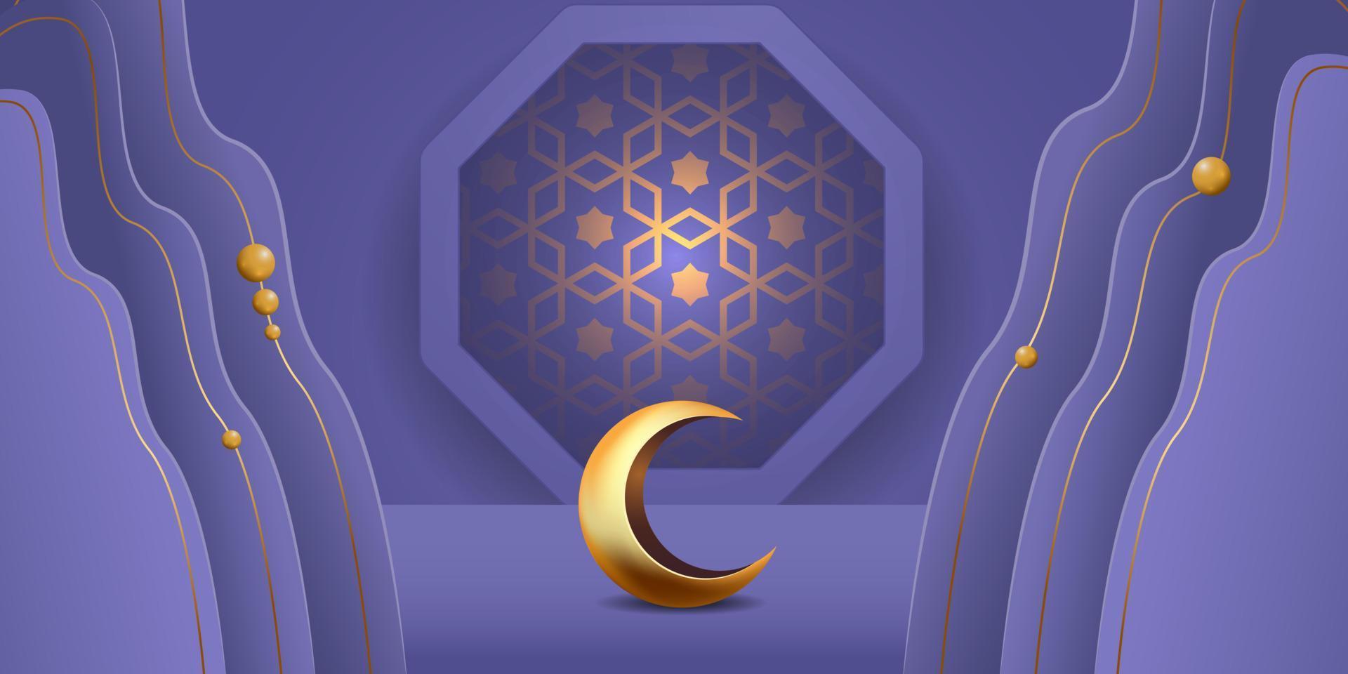 ramadan kareem banner background design illustration vector