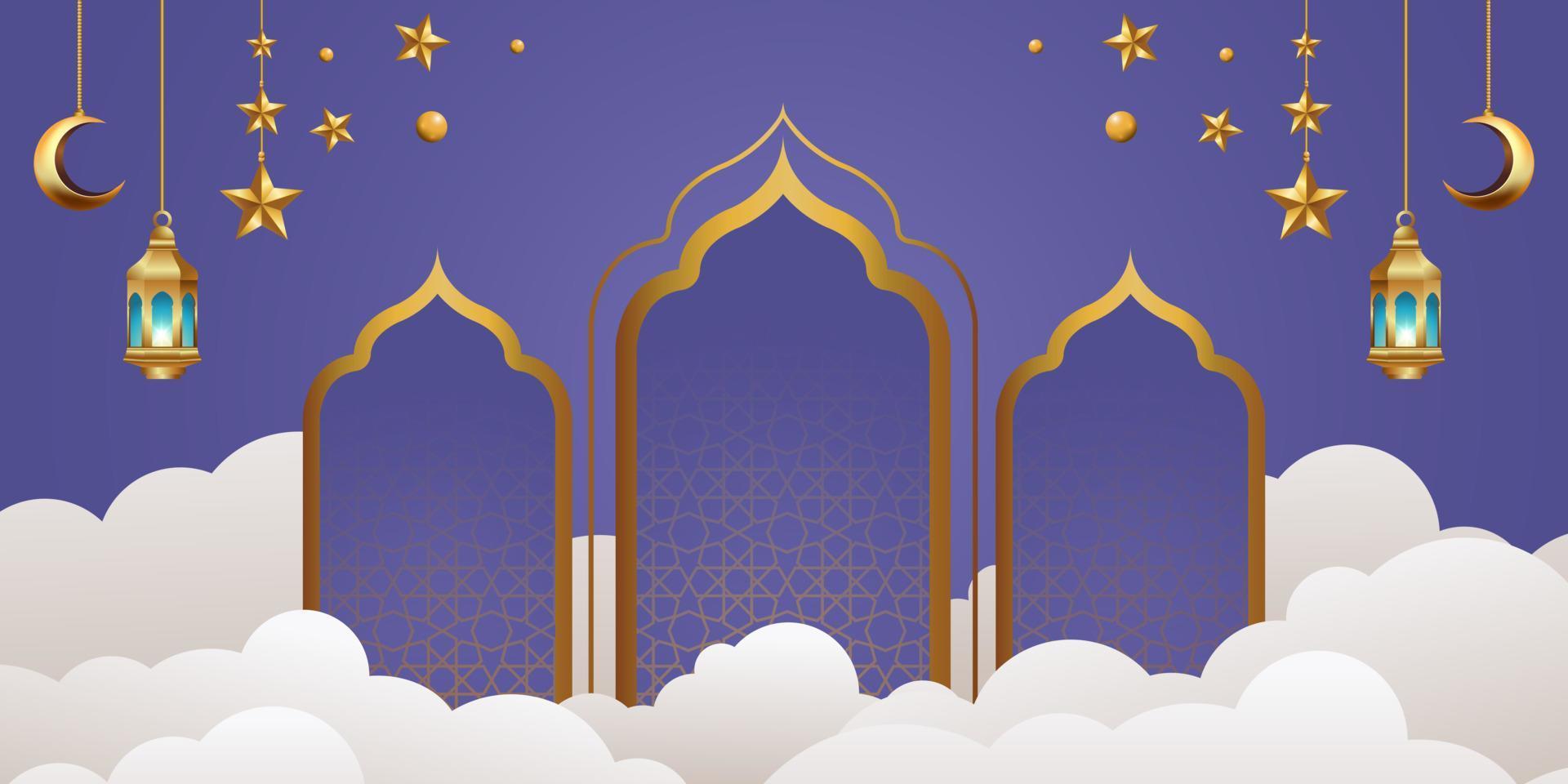 ramadan kareem banner background design illustration vector