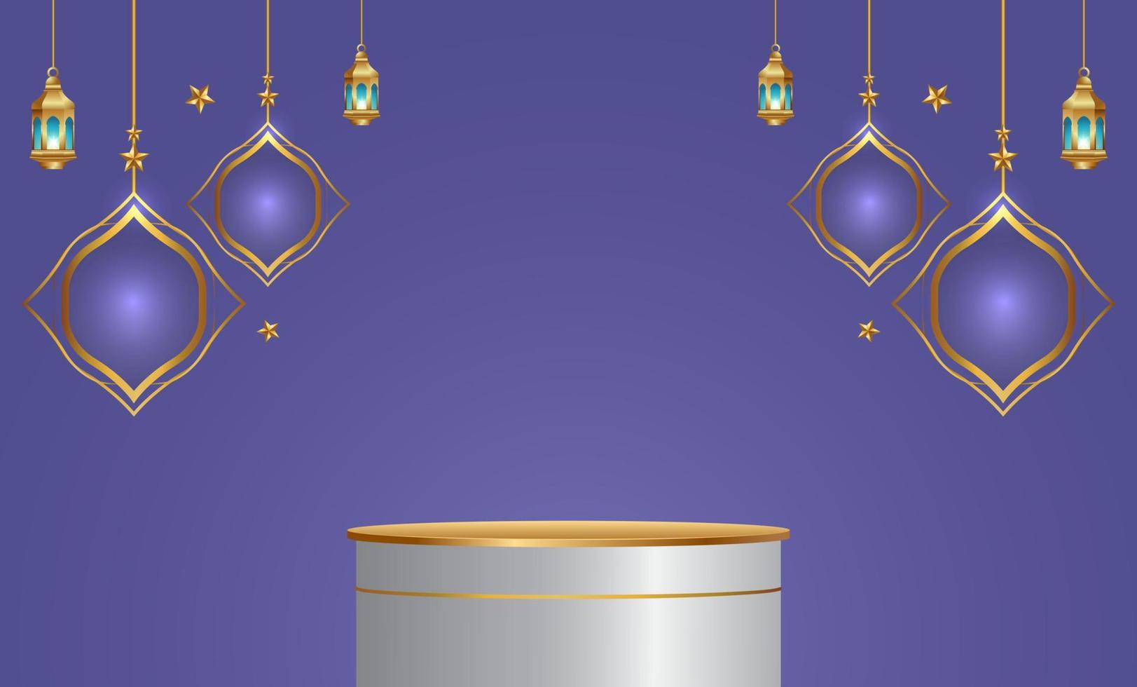 Ilustración de diseño de fondo de banner de ramadan kareem vector