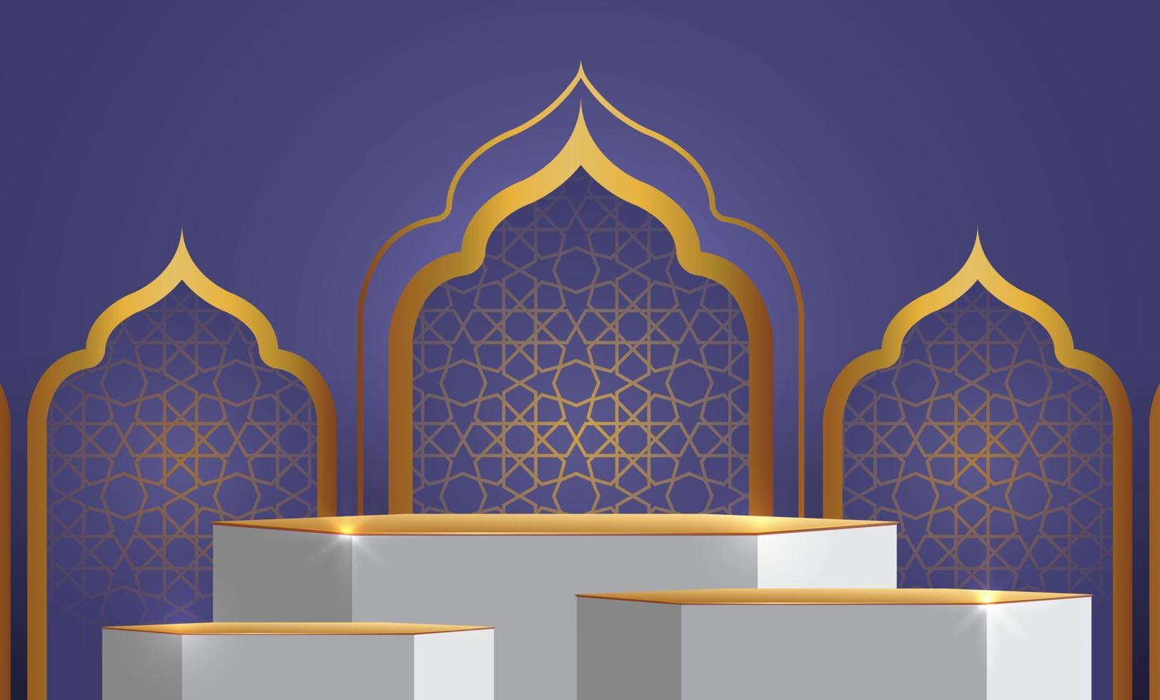 Ilustración de diseño de fondo de banner de ramadan kareem vector