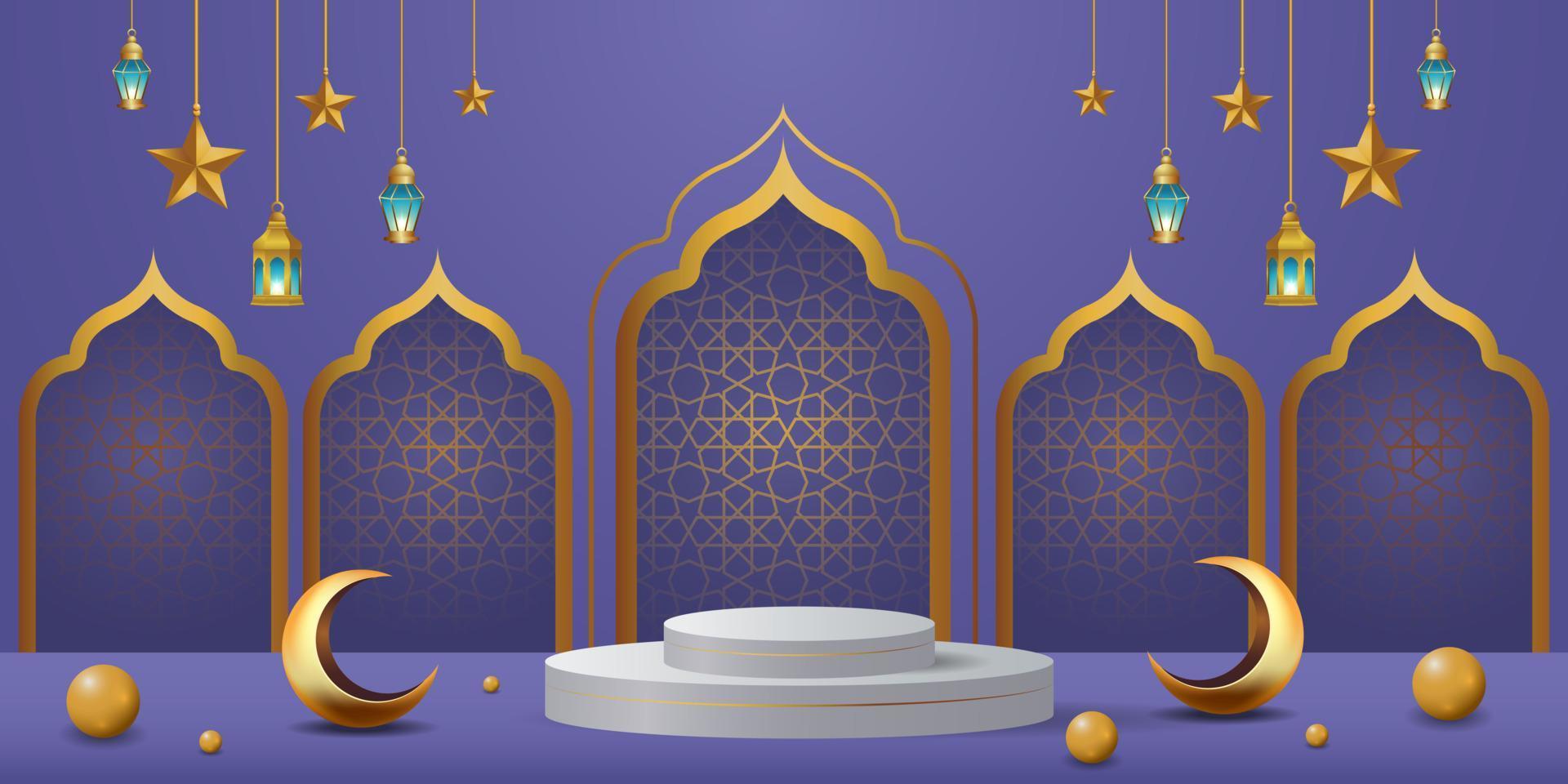 ramadan kareem banner background design illustration vector