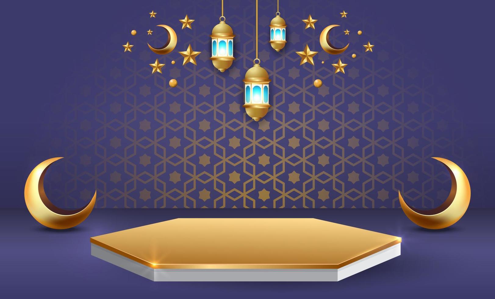 Ilustración de diseño de fondo de banner de ramadan kareem vector