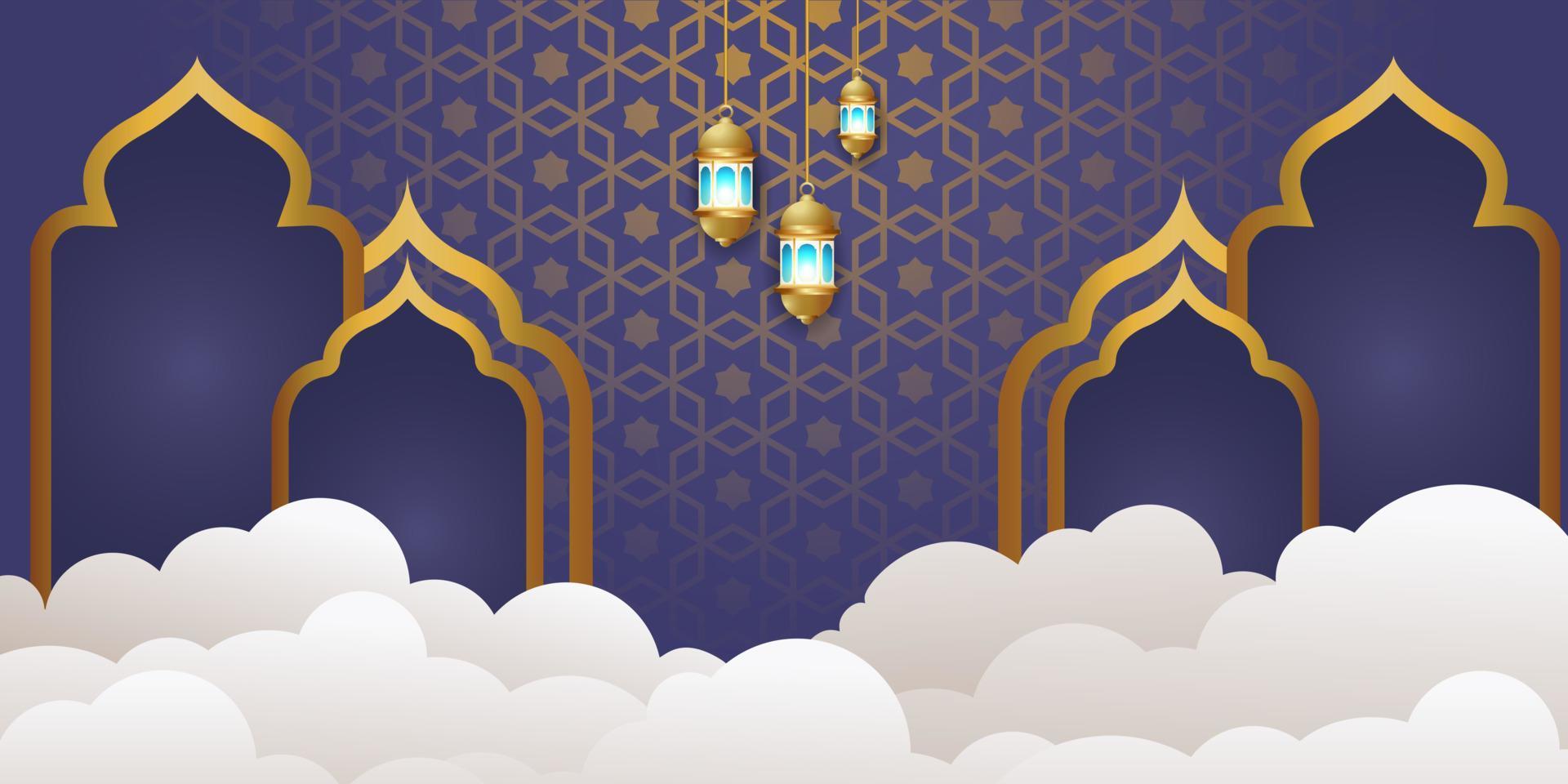 ramadan kareem banner background design illustration vector