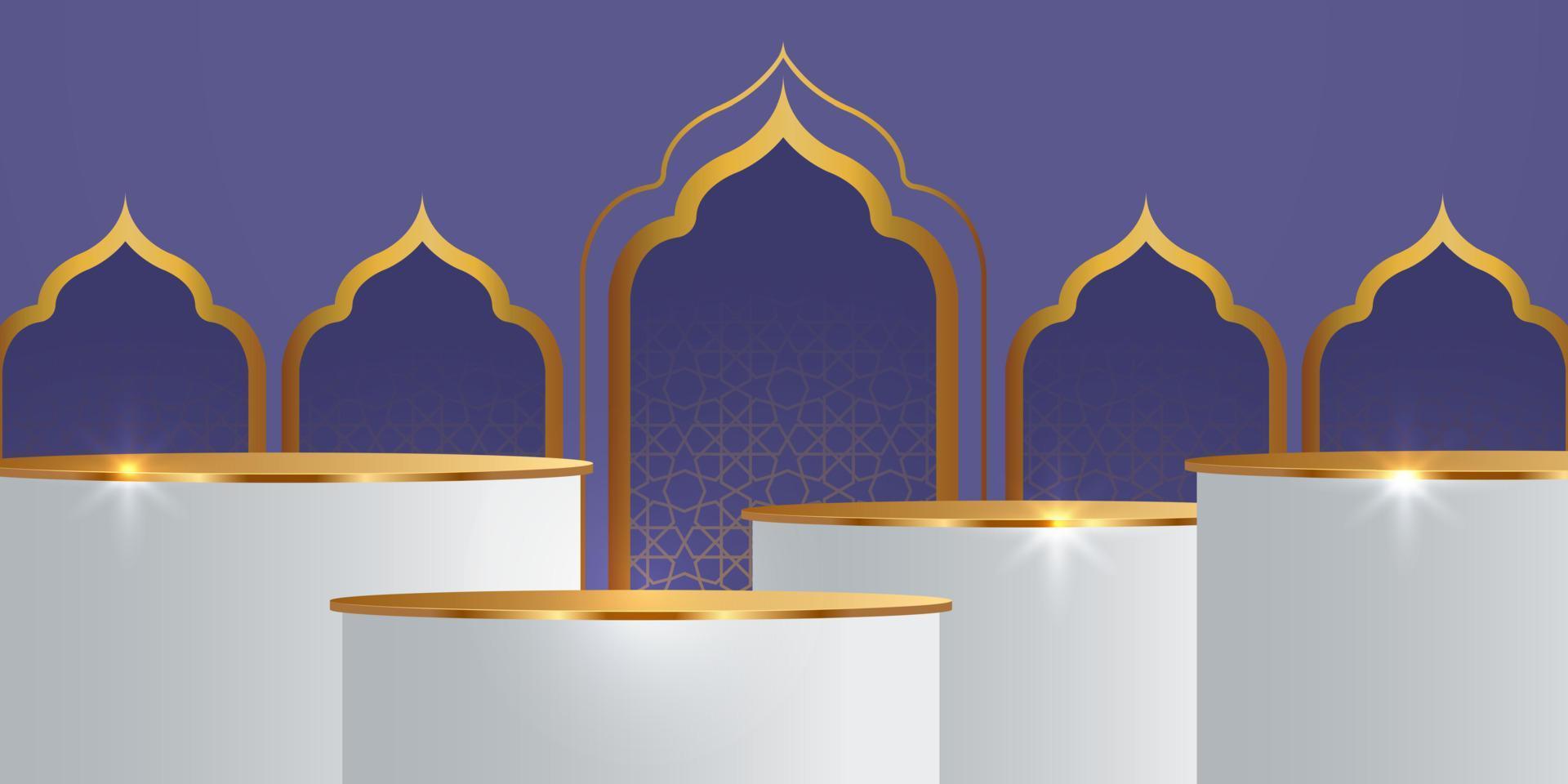 Ilustración de diseño de fondo de banner de ramadan kareem vector