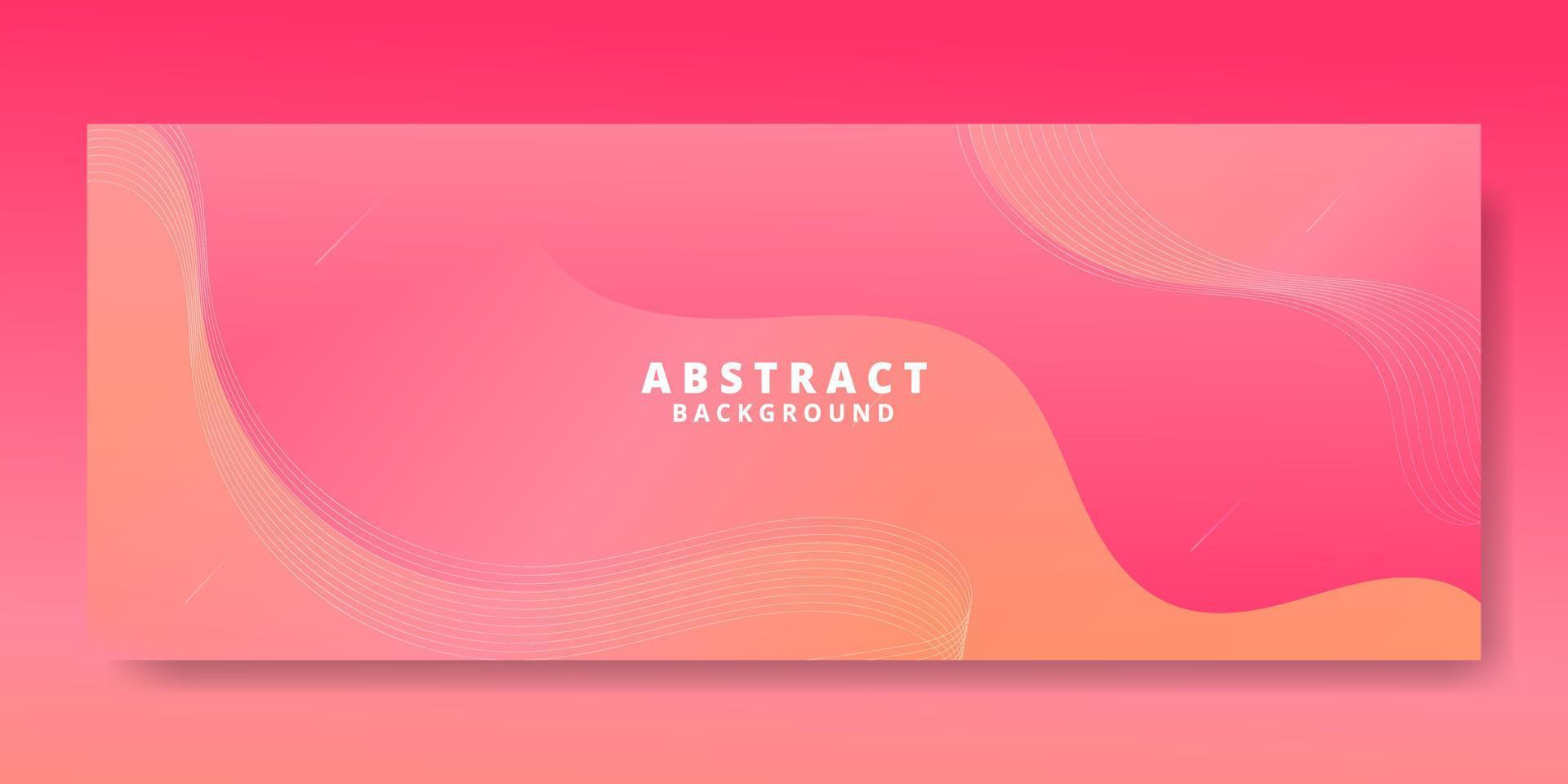 Abstract Pink Fluid Wave Banner Template vector