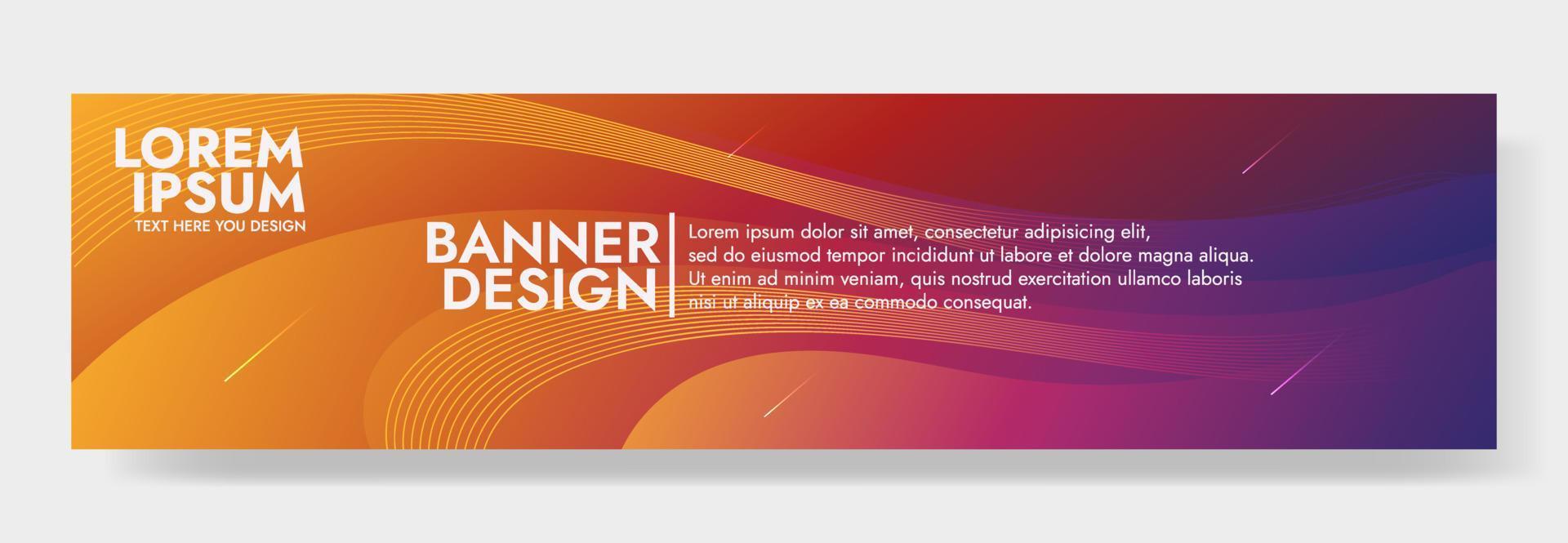 Abstract Orange Fluid Wave Banner Template vector