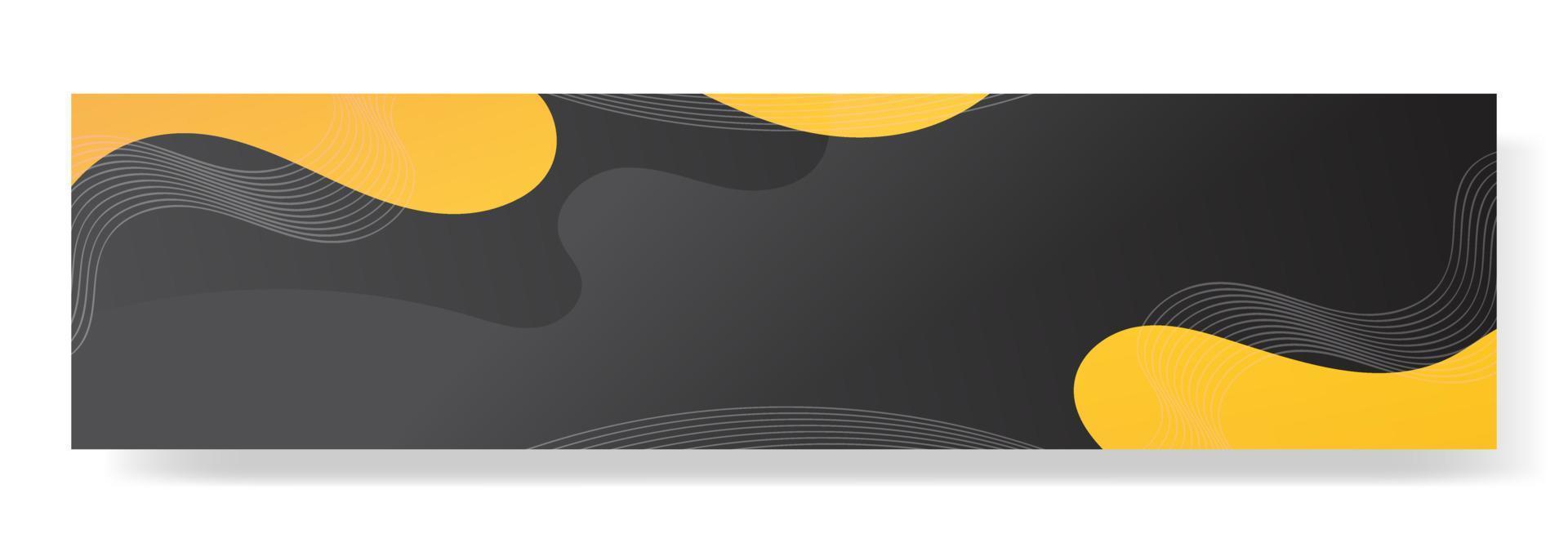 Abstract Black Fluid Wave Banner Template vector