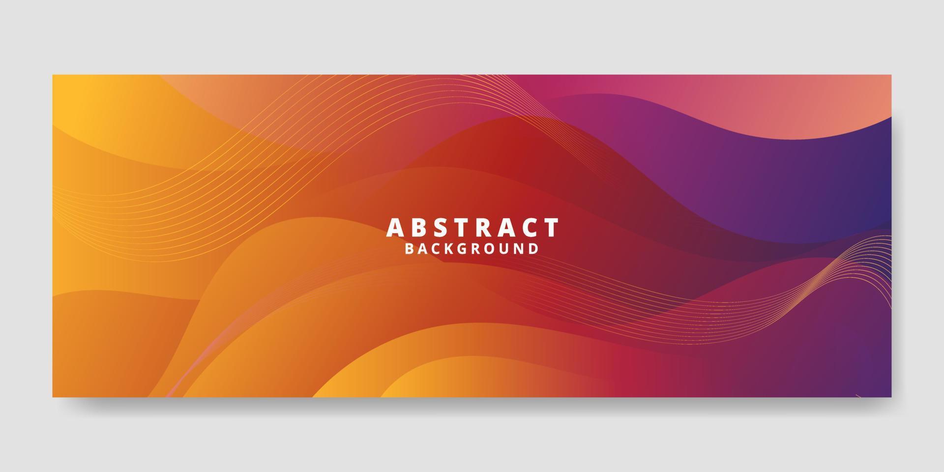 Abstract Orange Fluid Wave Banner Template vector