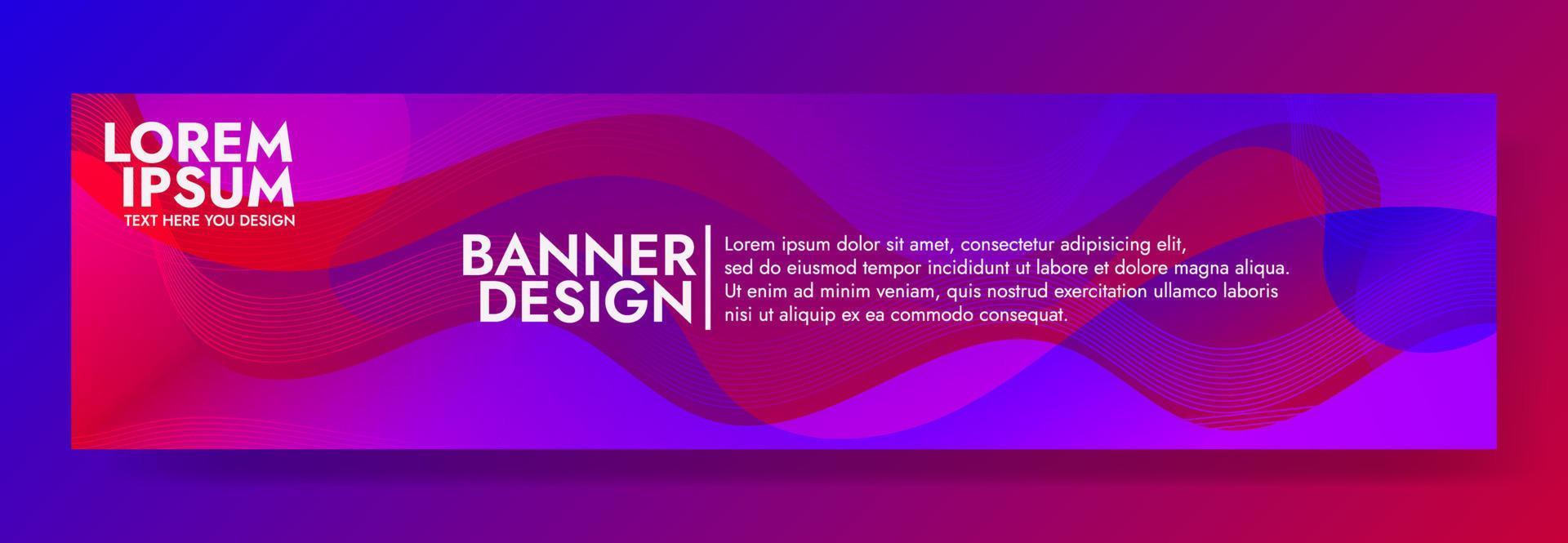 Abstract Blue Fluid Wave Banner Template vector