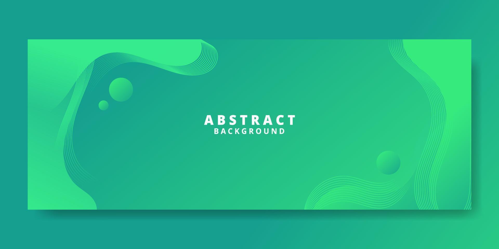 Abstract Green Fluid Wave Banner Template vector