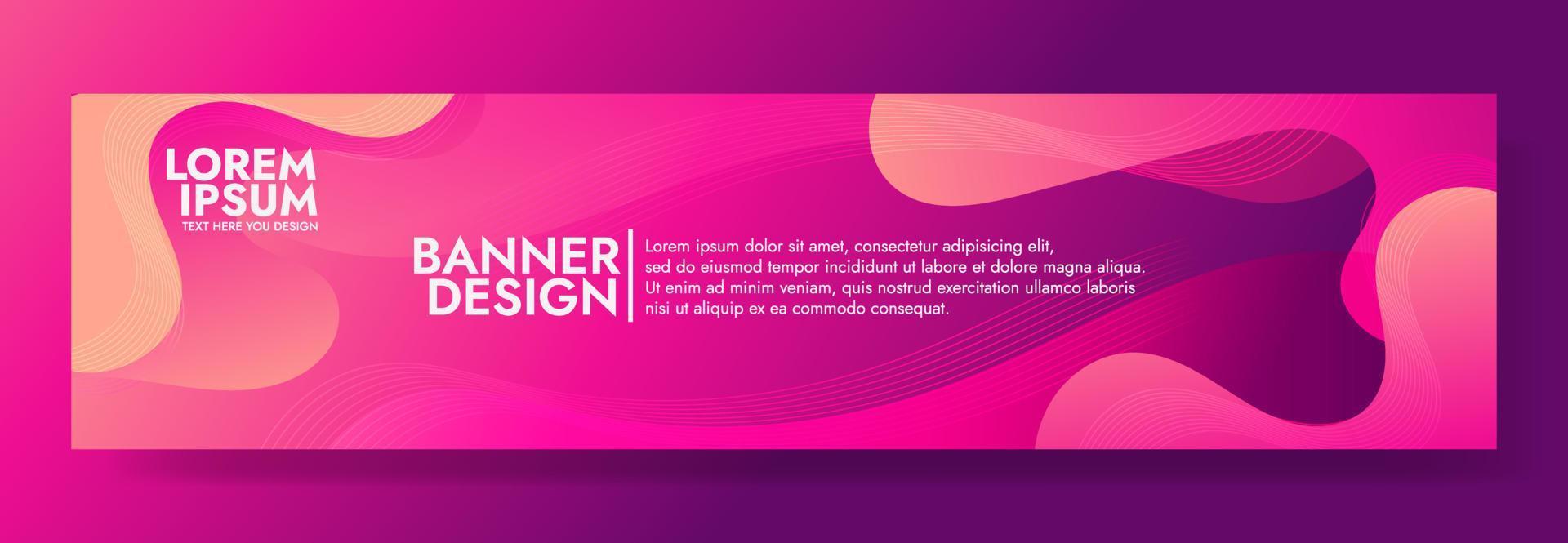 Abstract Purple Fluid Wave Banner Template vector