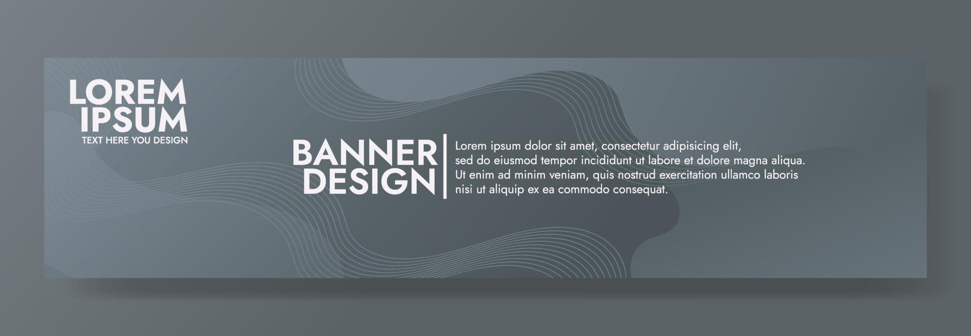 Abstract Black Fluid Wave Banner Template vector