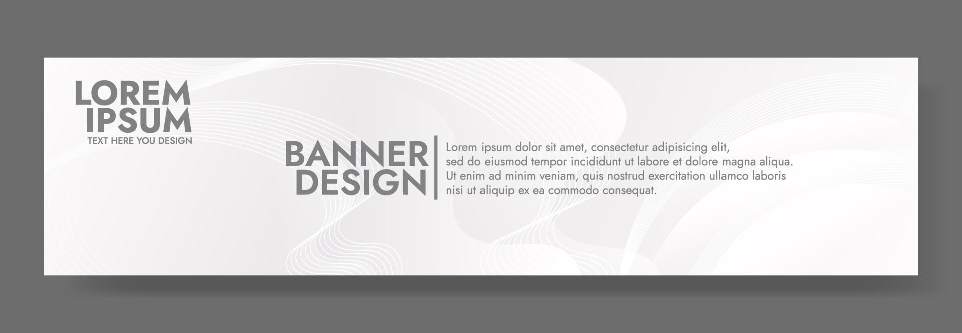 Abstract White Fluid Wave Banner Template vector