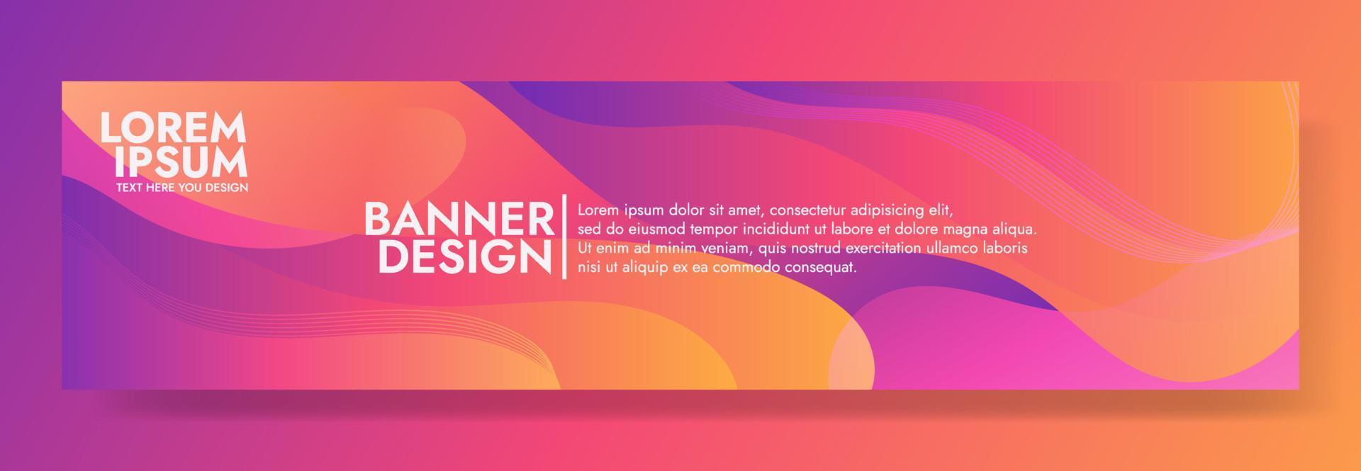 Abstract Colorful Fluid Wave Banner Template vector