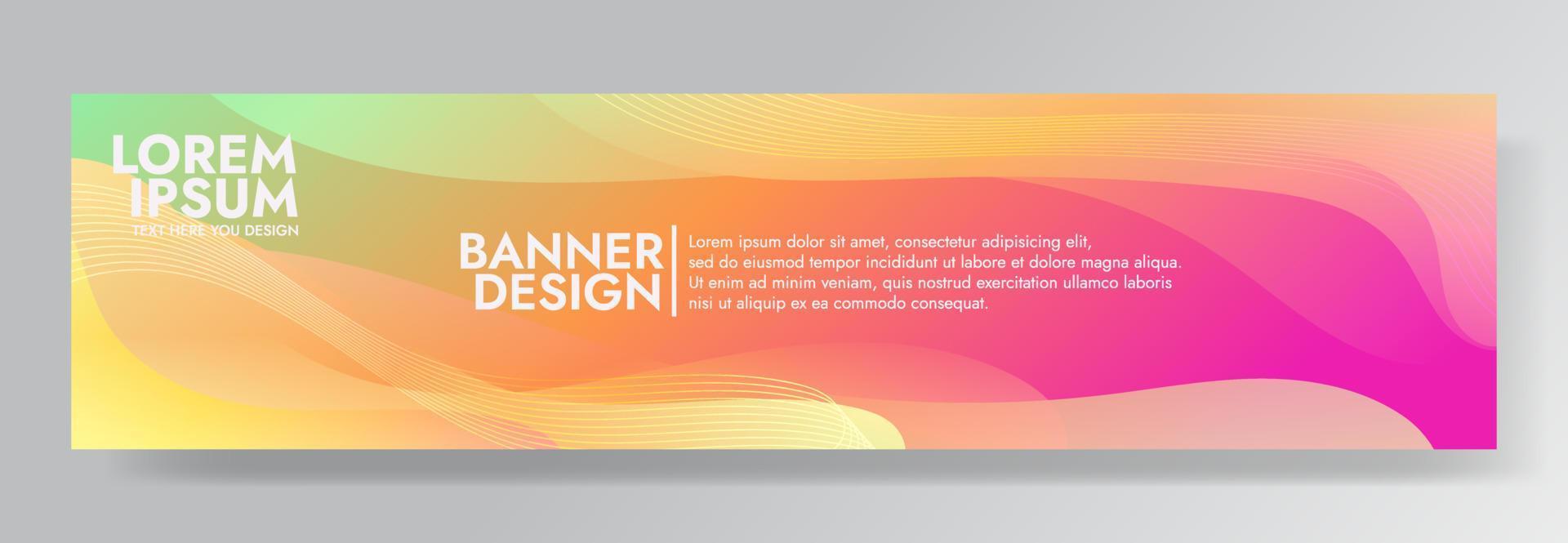 Abstract Colorful Fluid Wave Banner Template vector