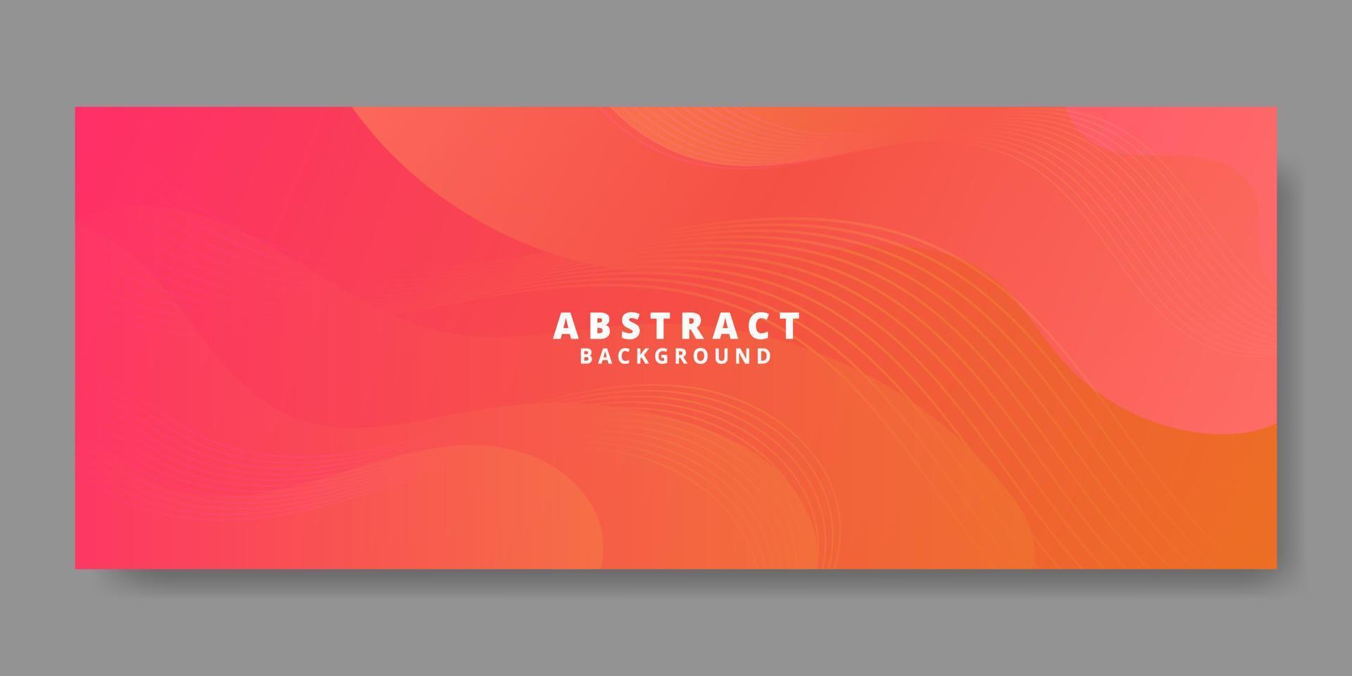 Abstract Orange Fluid Wave Banner Template vector