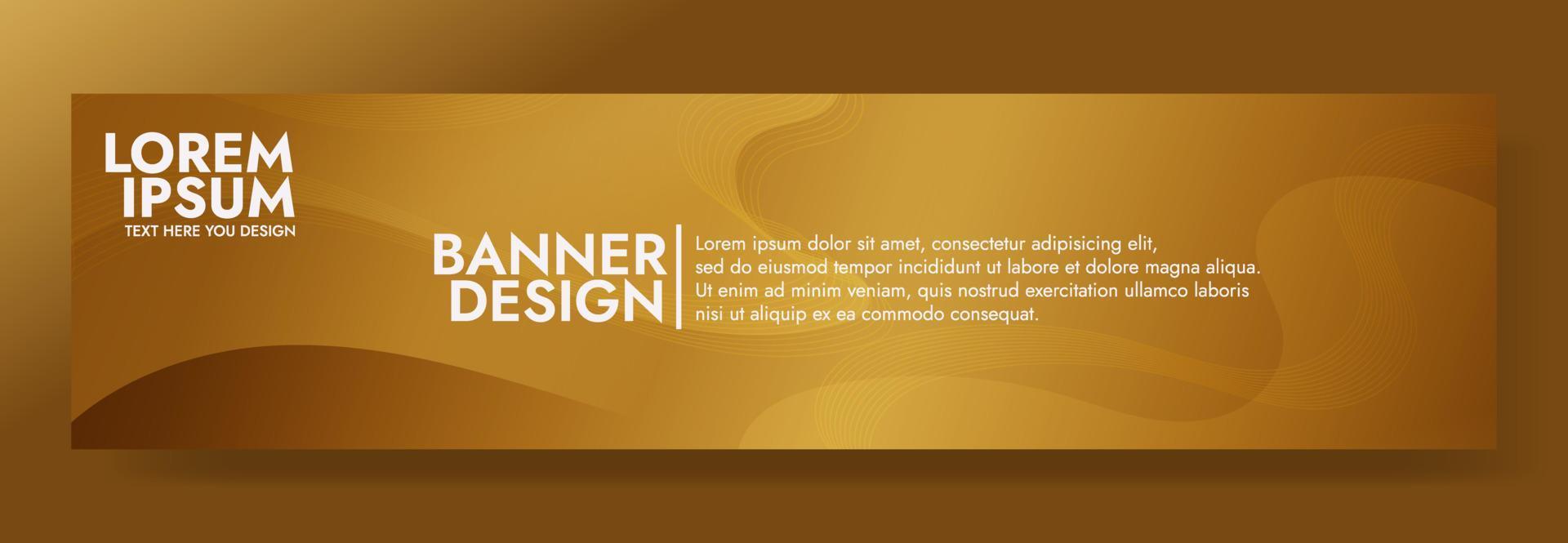 Abstract Gold Fluid Wave Banner Template vector