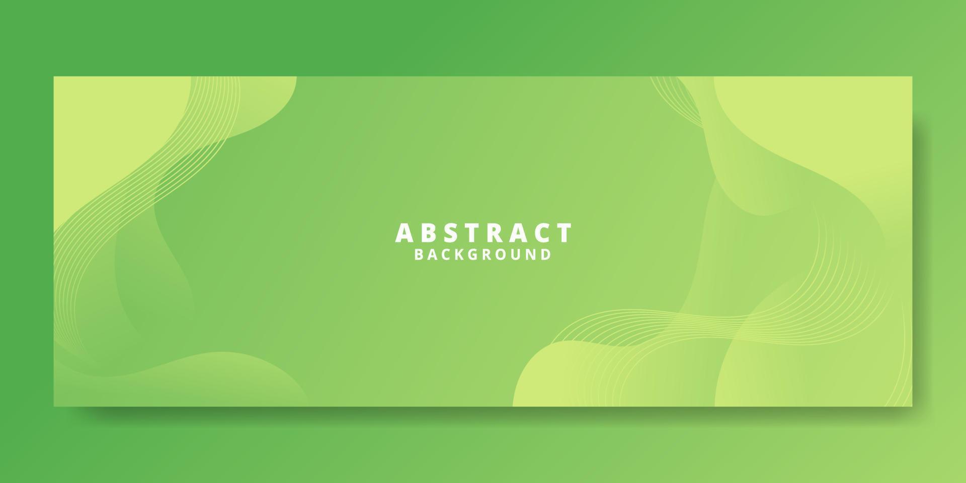 Abstract Green Fluid Wave Banner Template vector