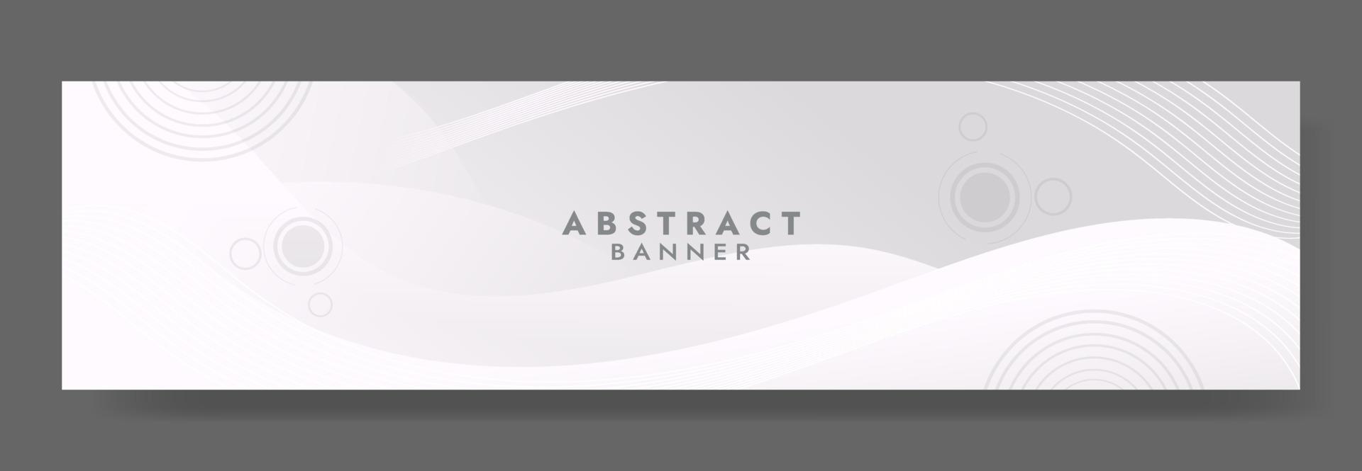 Abstract White Fluid Wave Banner Template vector