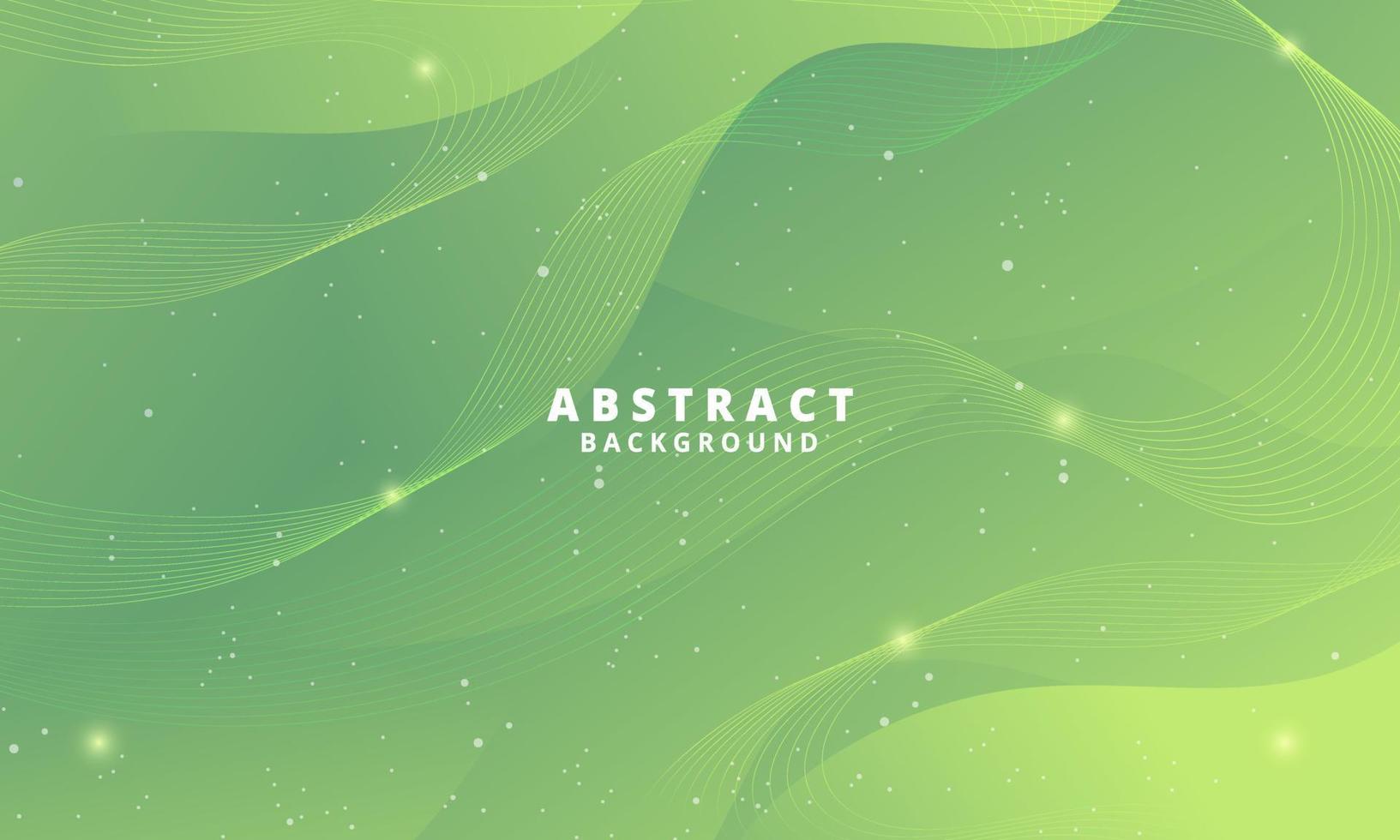 Abstract Green Fluid Wave Background vector