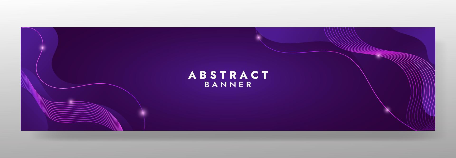 Abstract Blue Fluid Wave Banner Template vector