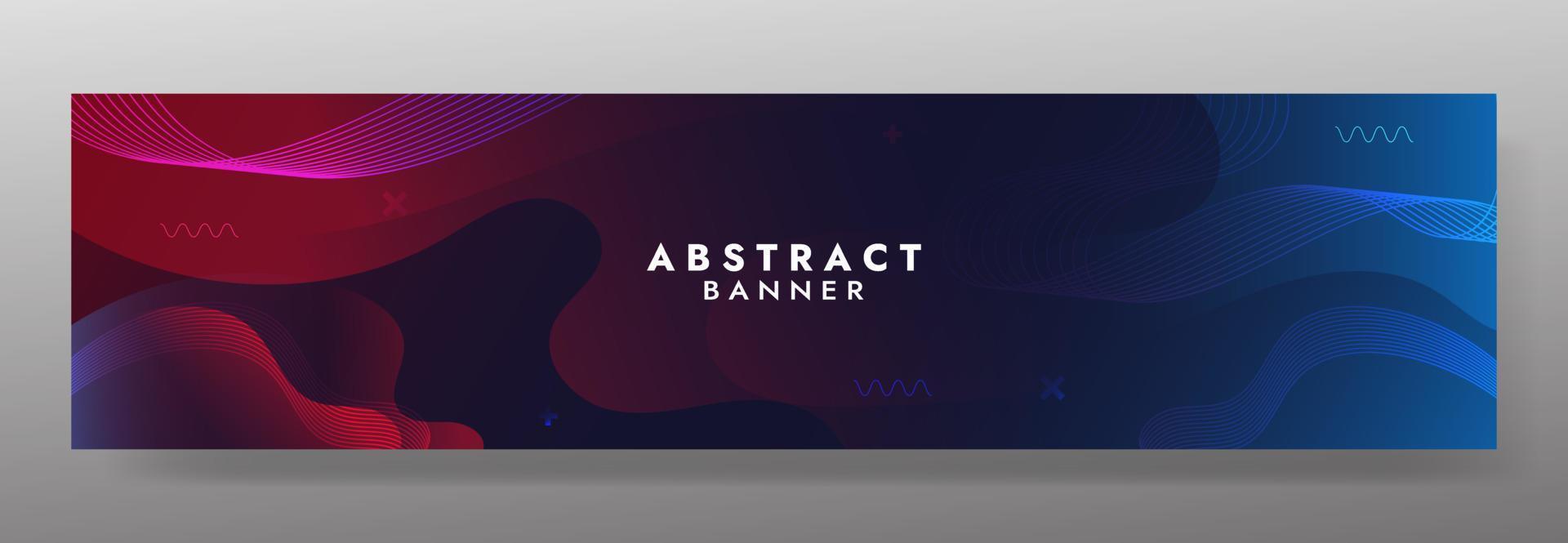 Abstract  Fluid Wave Banner Template vector