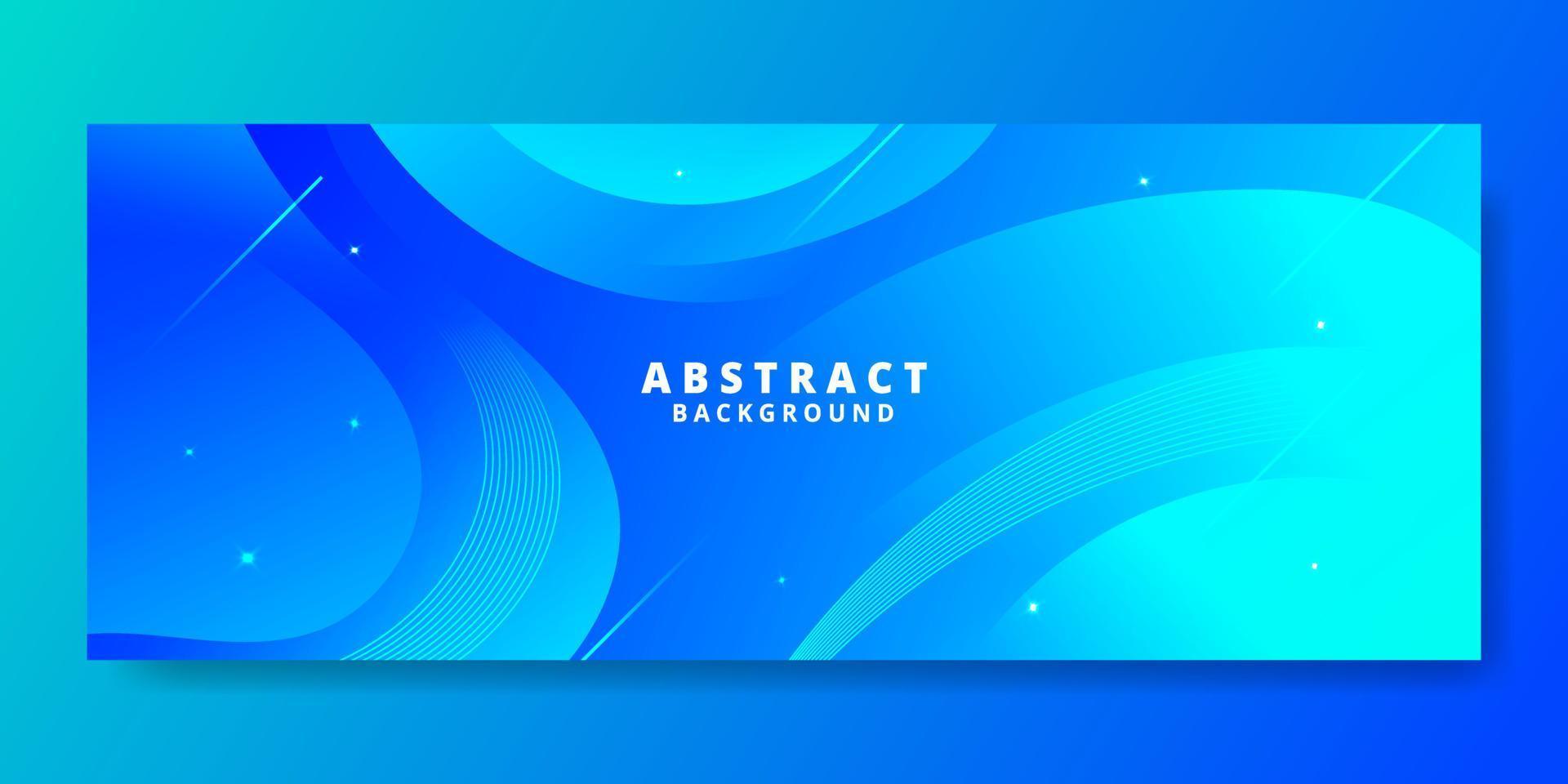 Abstract Blue Fluid Wave Banner Template vector