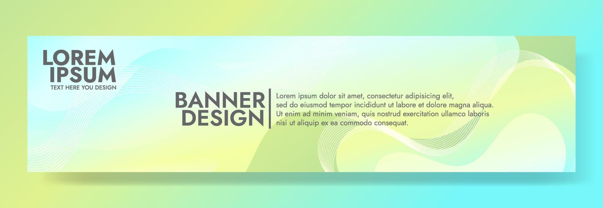 Abstract Green Fluid Wave Banner Template vector