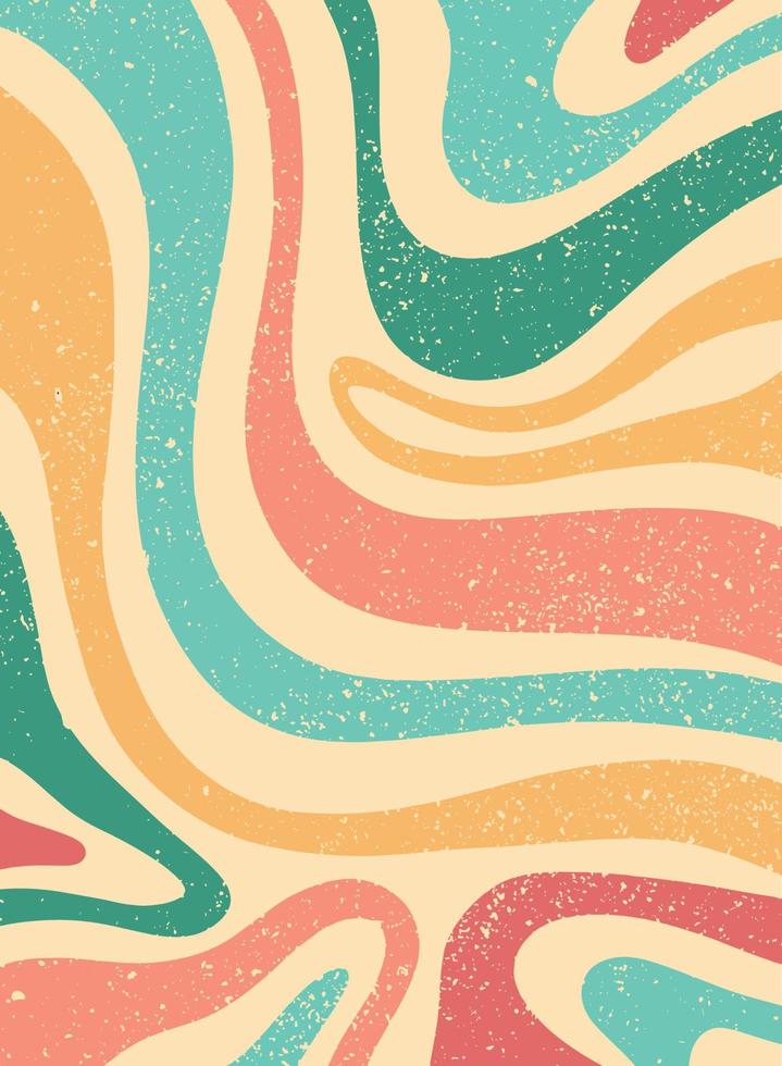 vintage background, groovy retro print with textured stripes. Wallpaper, poster, print, template, card, etc. EPS 10 vector