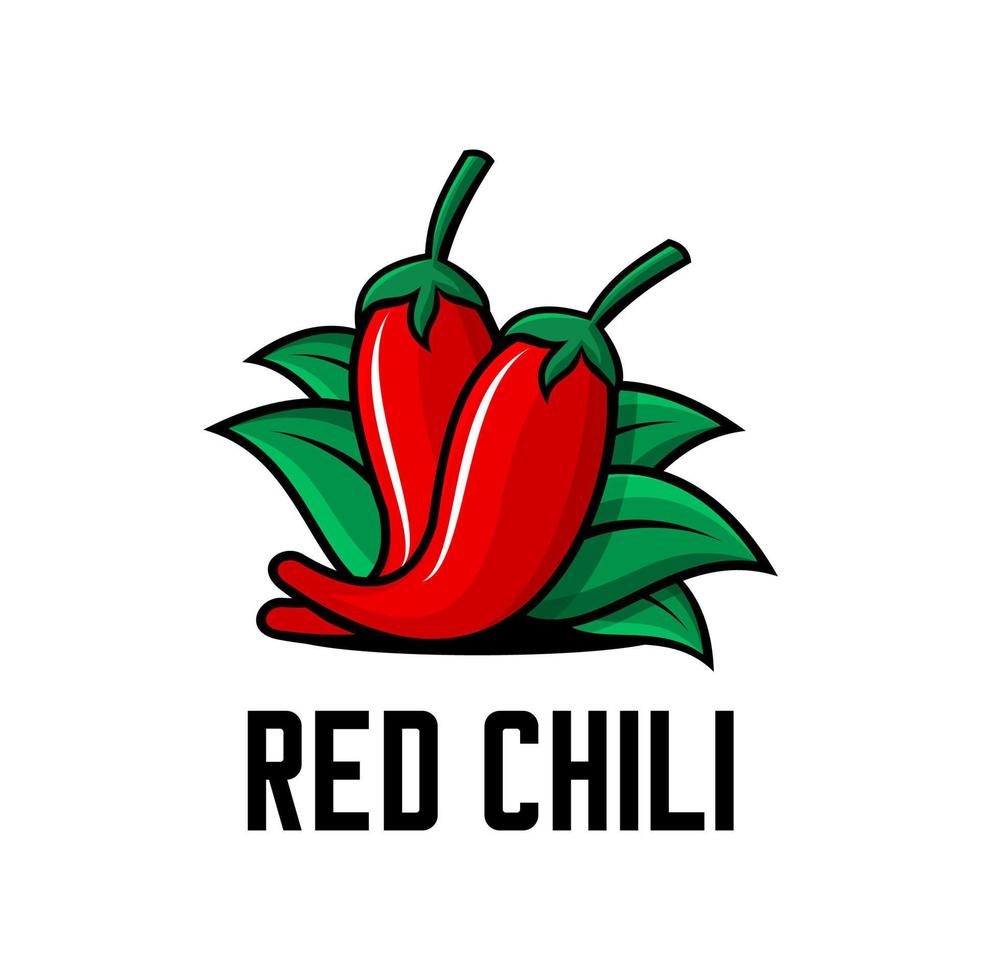 chile rojo picante vector