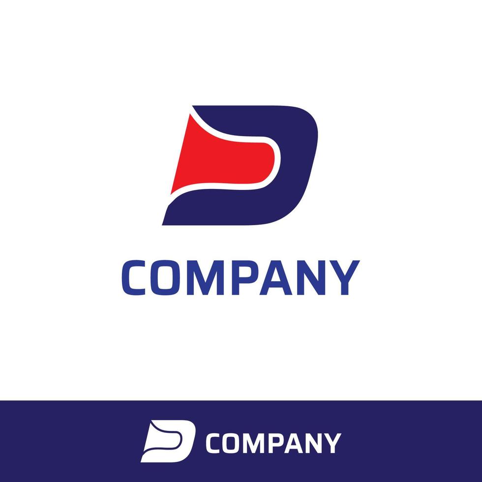 Letter D Alphabetic Logo Design Template vector
