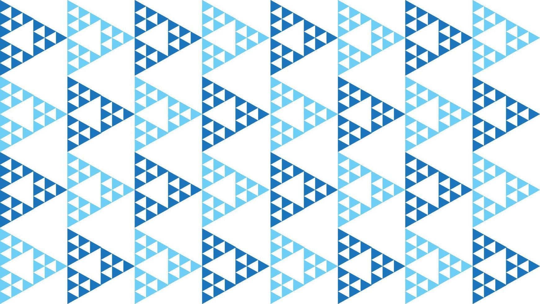 Ilustración de vector de patrones sin fisuras de triángulo geométrico abstracto. plantilla de diseño de fondo. tema de color azul claro.