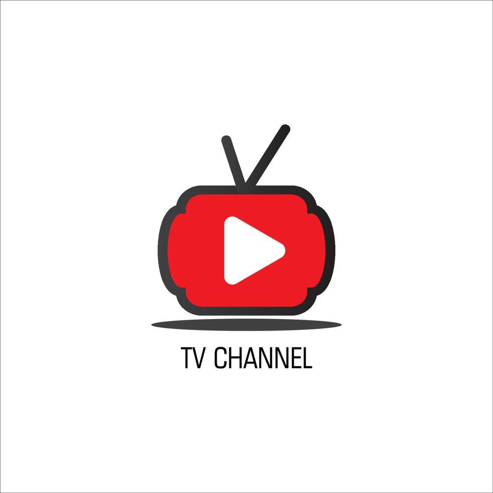 plantilla de diseño de logotipo de canal de televisión vector