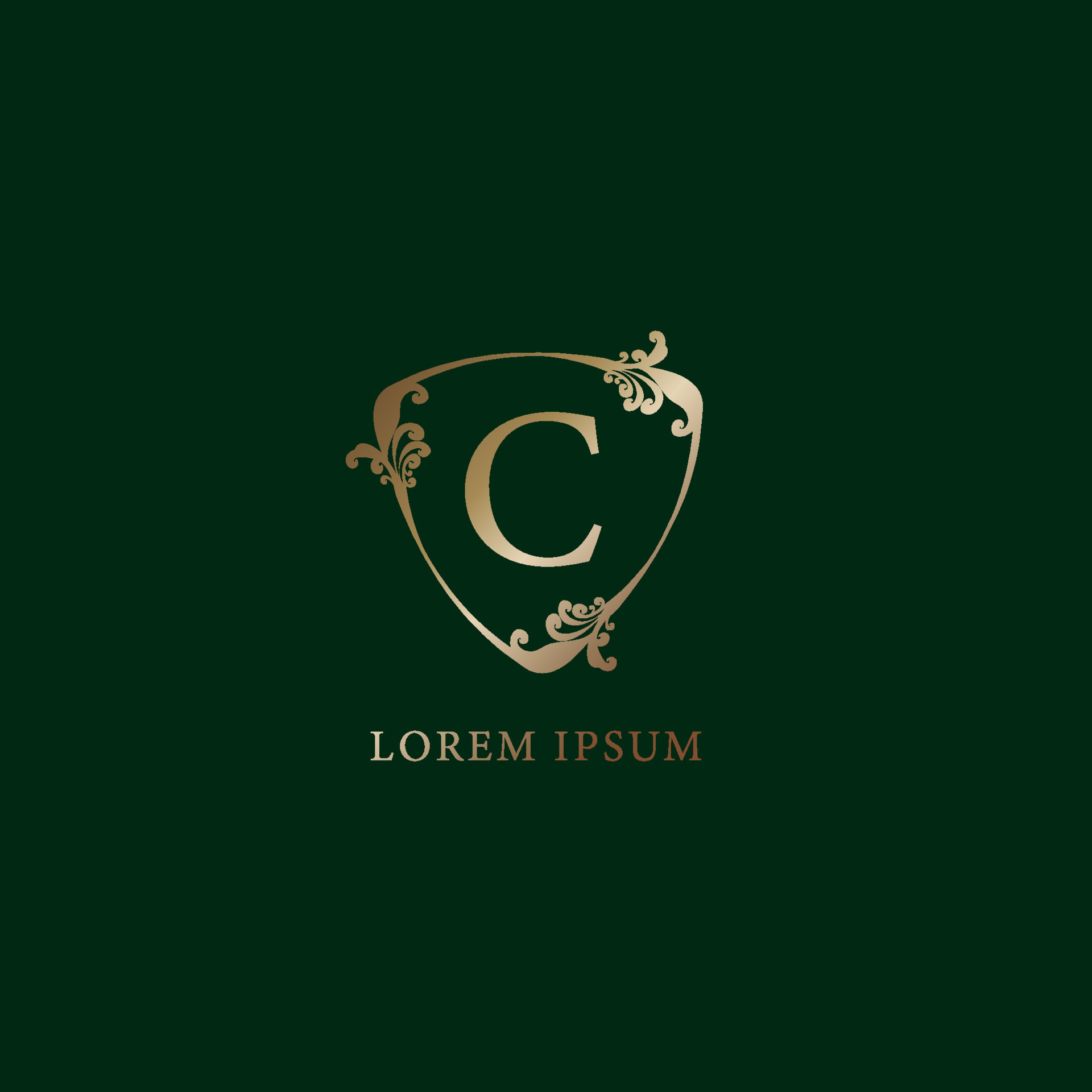 Letter C Alphabetic Logo Design Template Luxury Gold Decorative Floral letter-c-alphabetic-logo-design-template-luxury-gold-decorative-floral