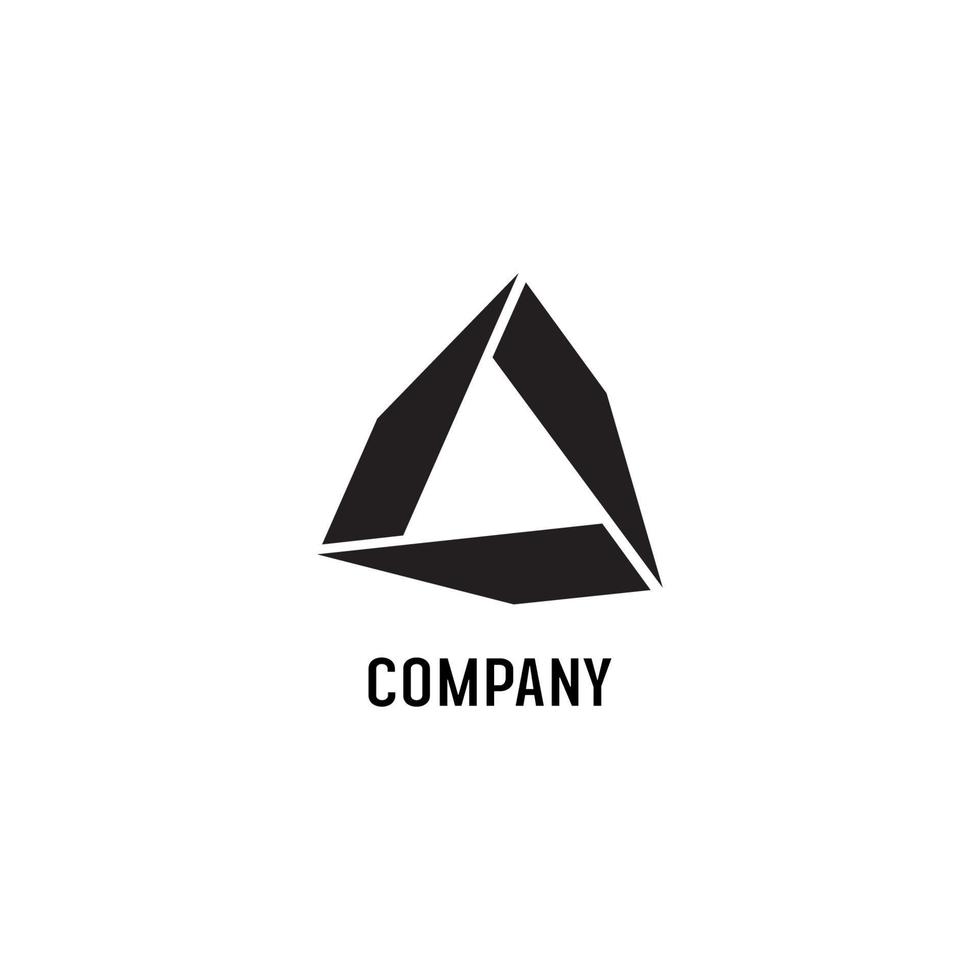 concepto de logotipo triangular, ropa, automoción, plantilla de diseño de logotipo de empresa moderna vector