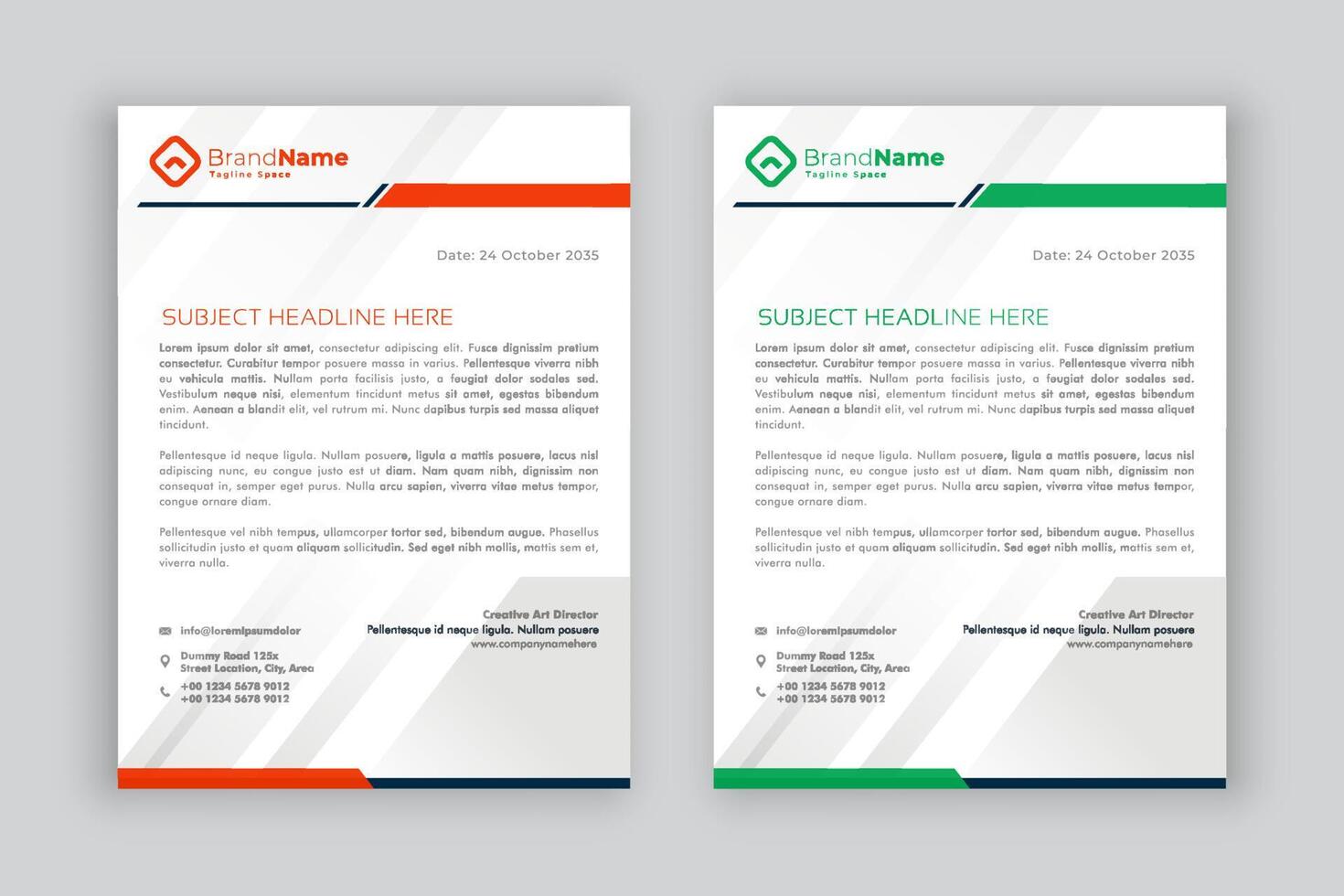 business corporate letterhead design template vector