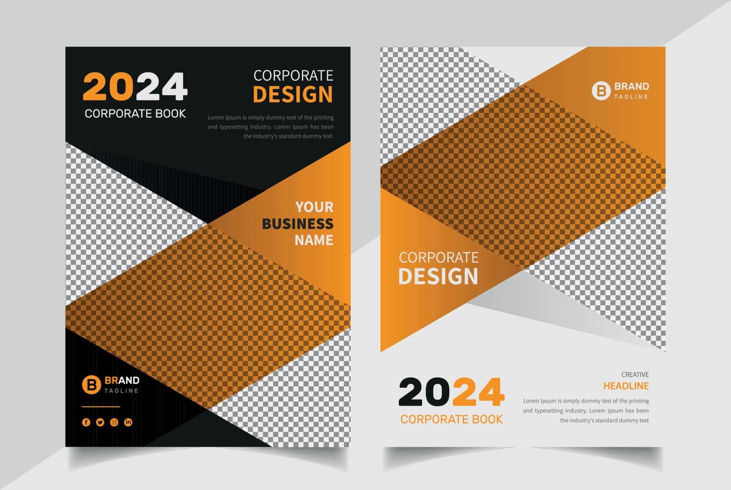 Book Cover Mockup Shutterstock 7999486 Vector Art at Vecteezy