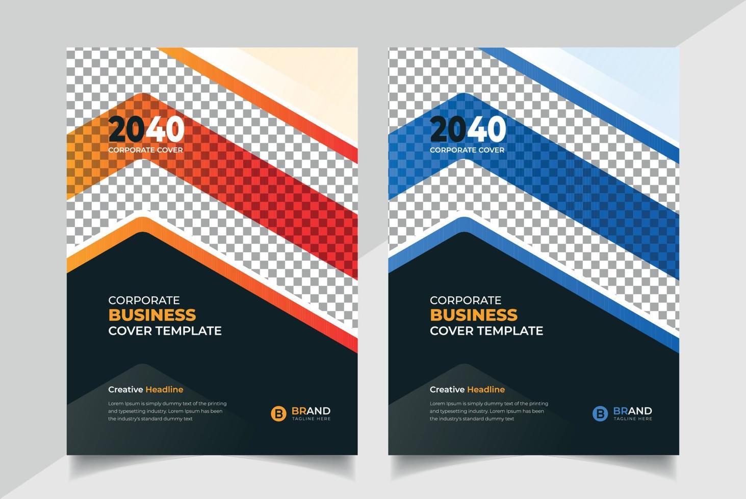 Corporate business book cover design or annual report or booklet Vector Template