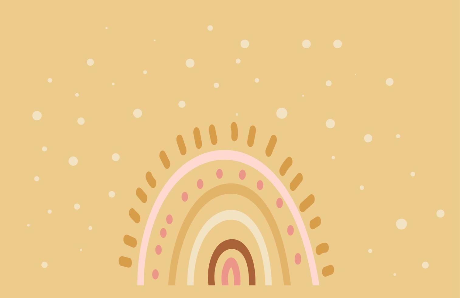 Cute rainbow in boho style for decorating the childrens room vector