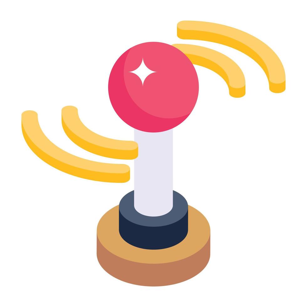An isometric icon of hotspot, wireless connection vector