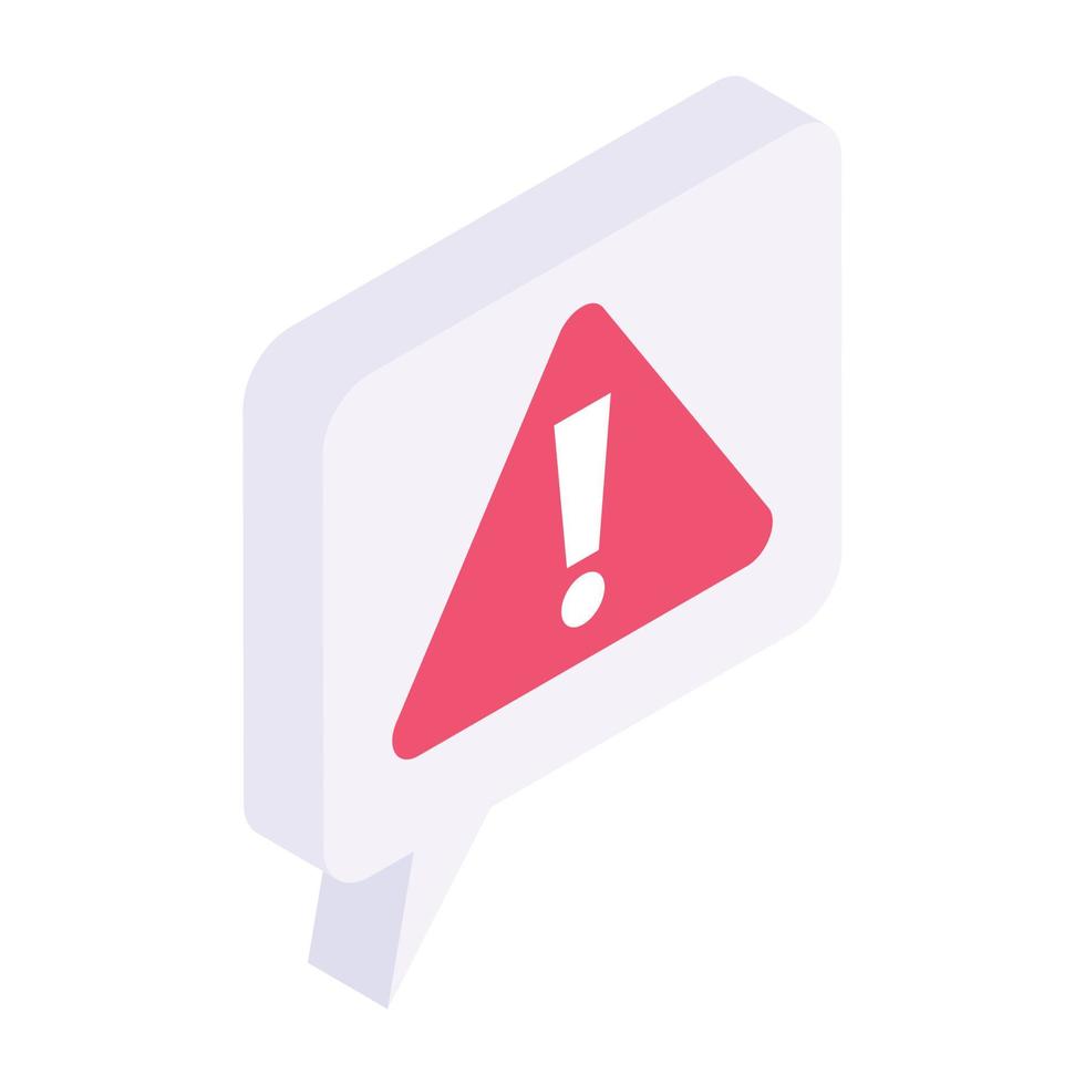 An isometric icon of message failed vector