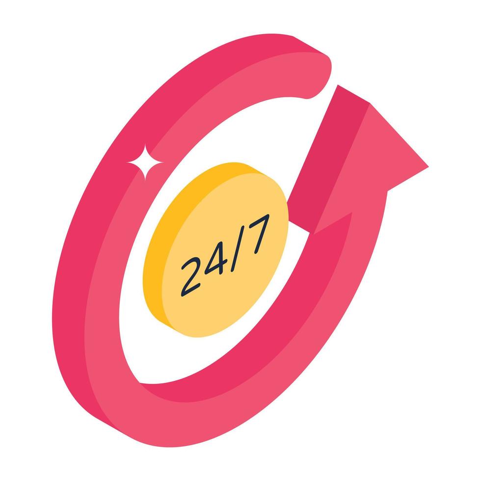 A handy isometric icon of customer service vector