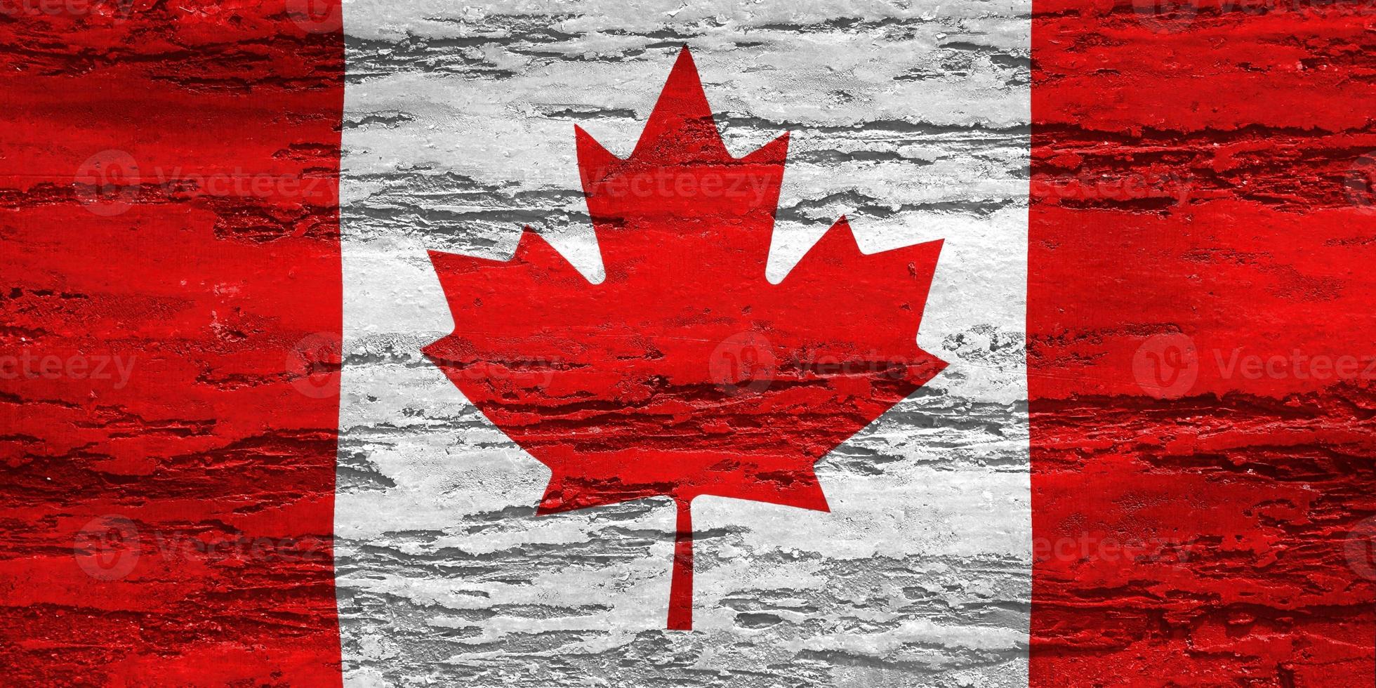 Canada flag - realistic waving fabric flag photo