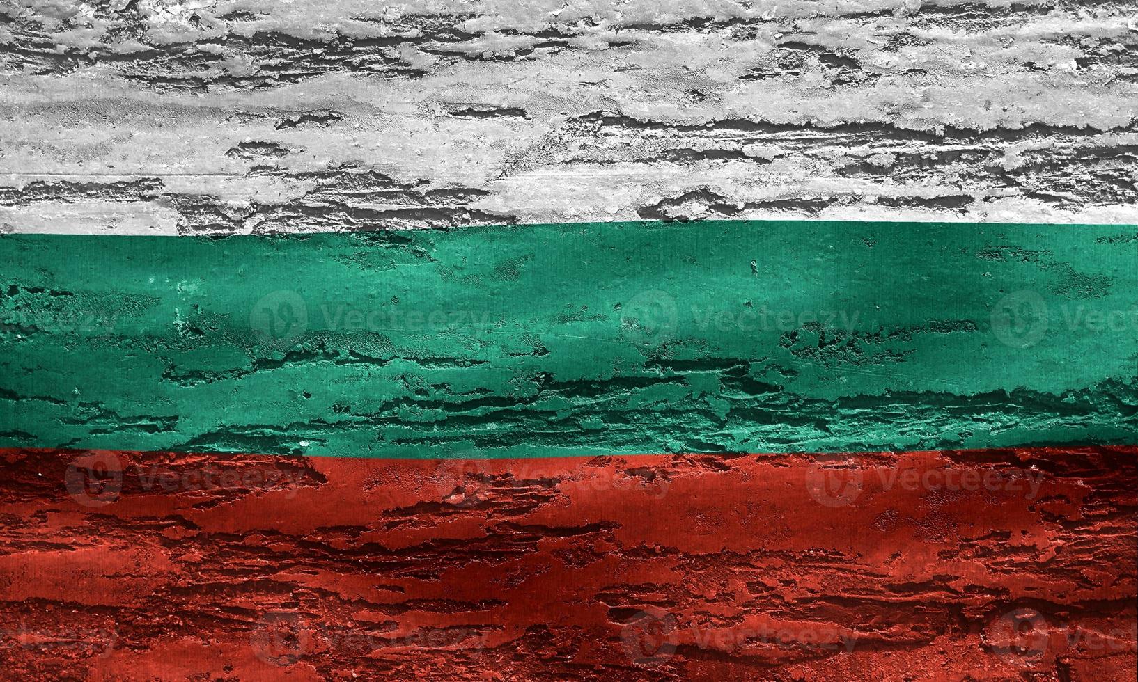Bulgaria flag - realistic waving fabric flag photo